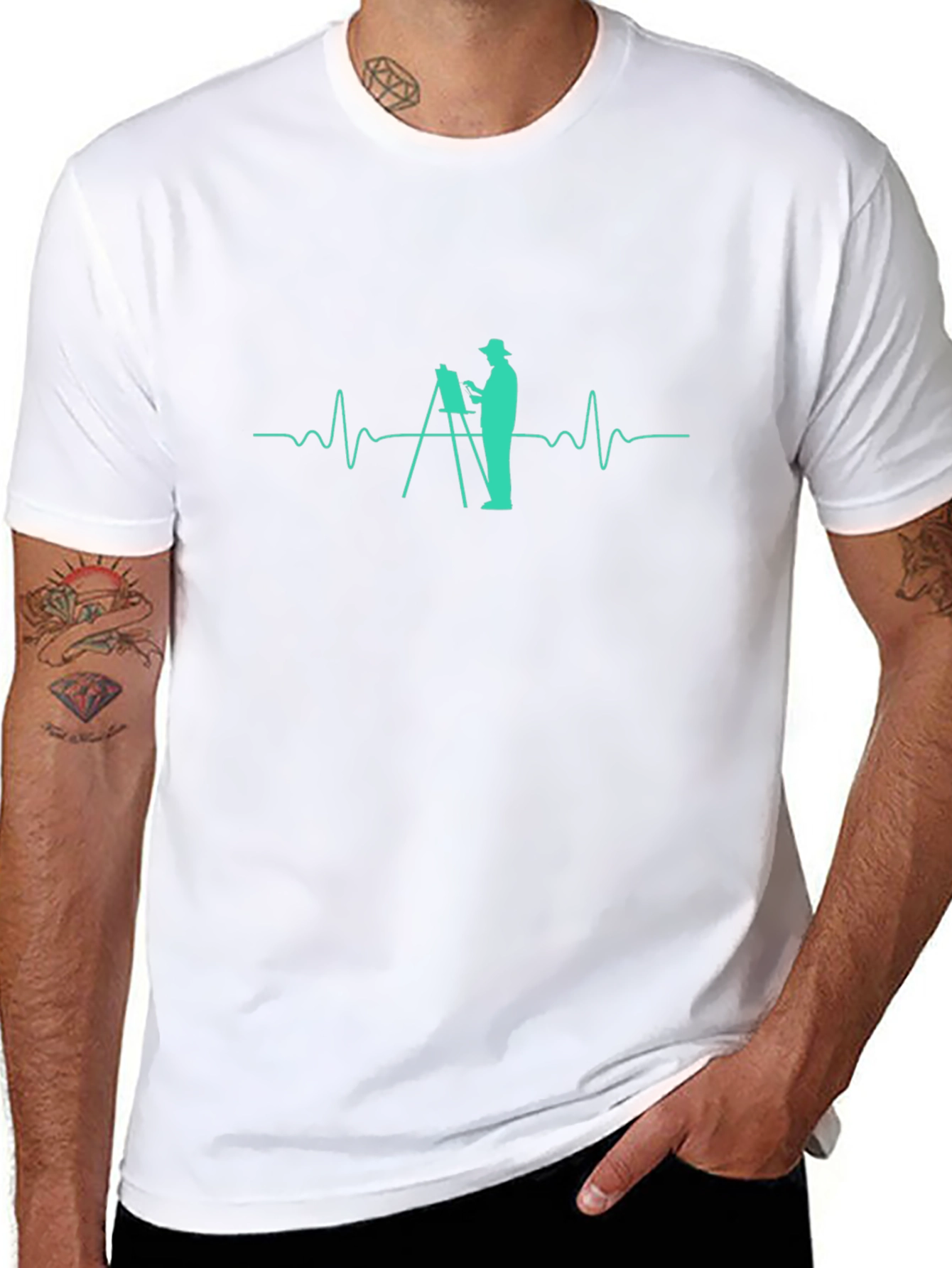 Artist Heartbeat T-Shirt - Black