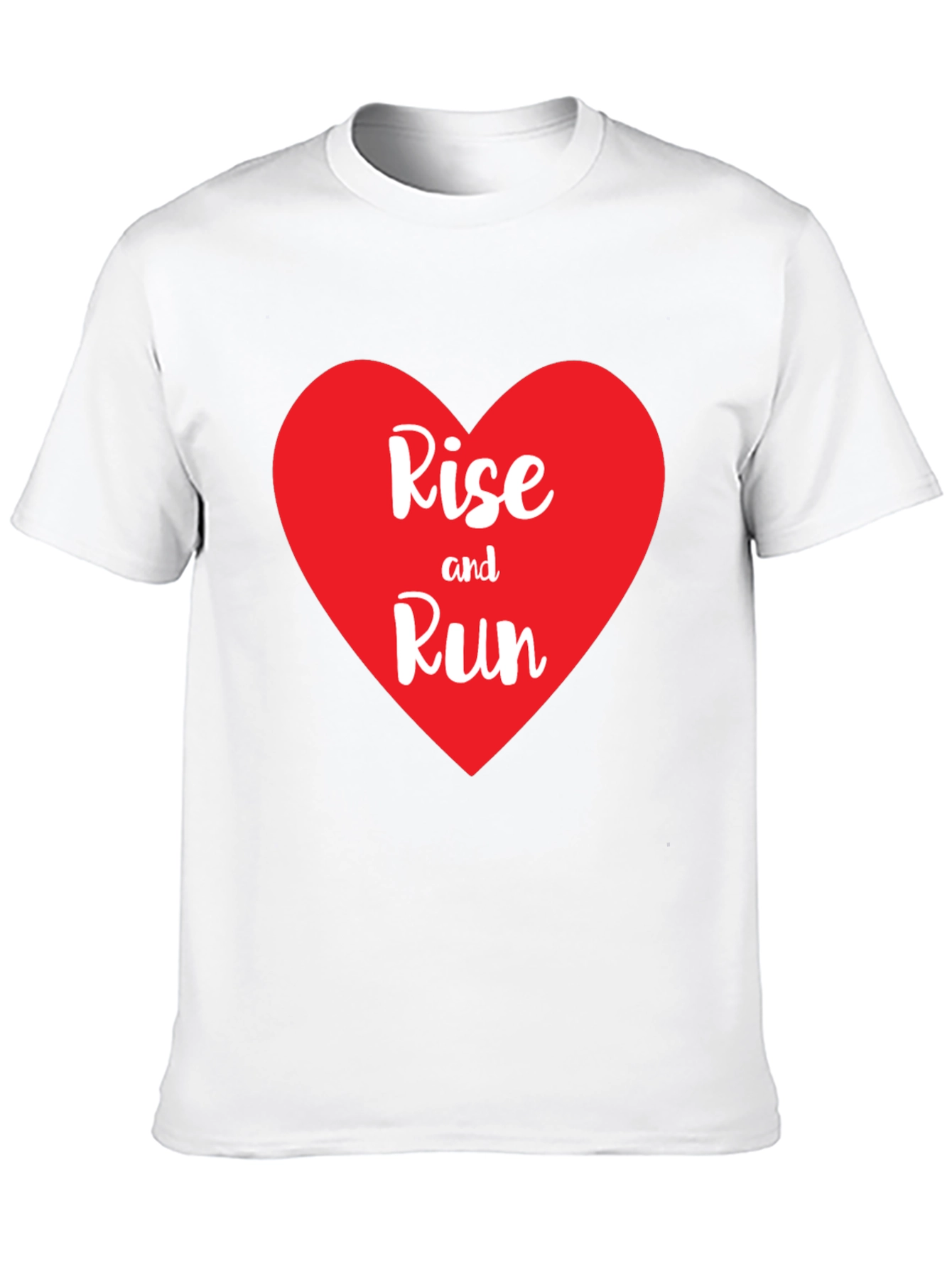 Rise and Run Heart Graphic Tee - Black