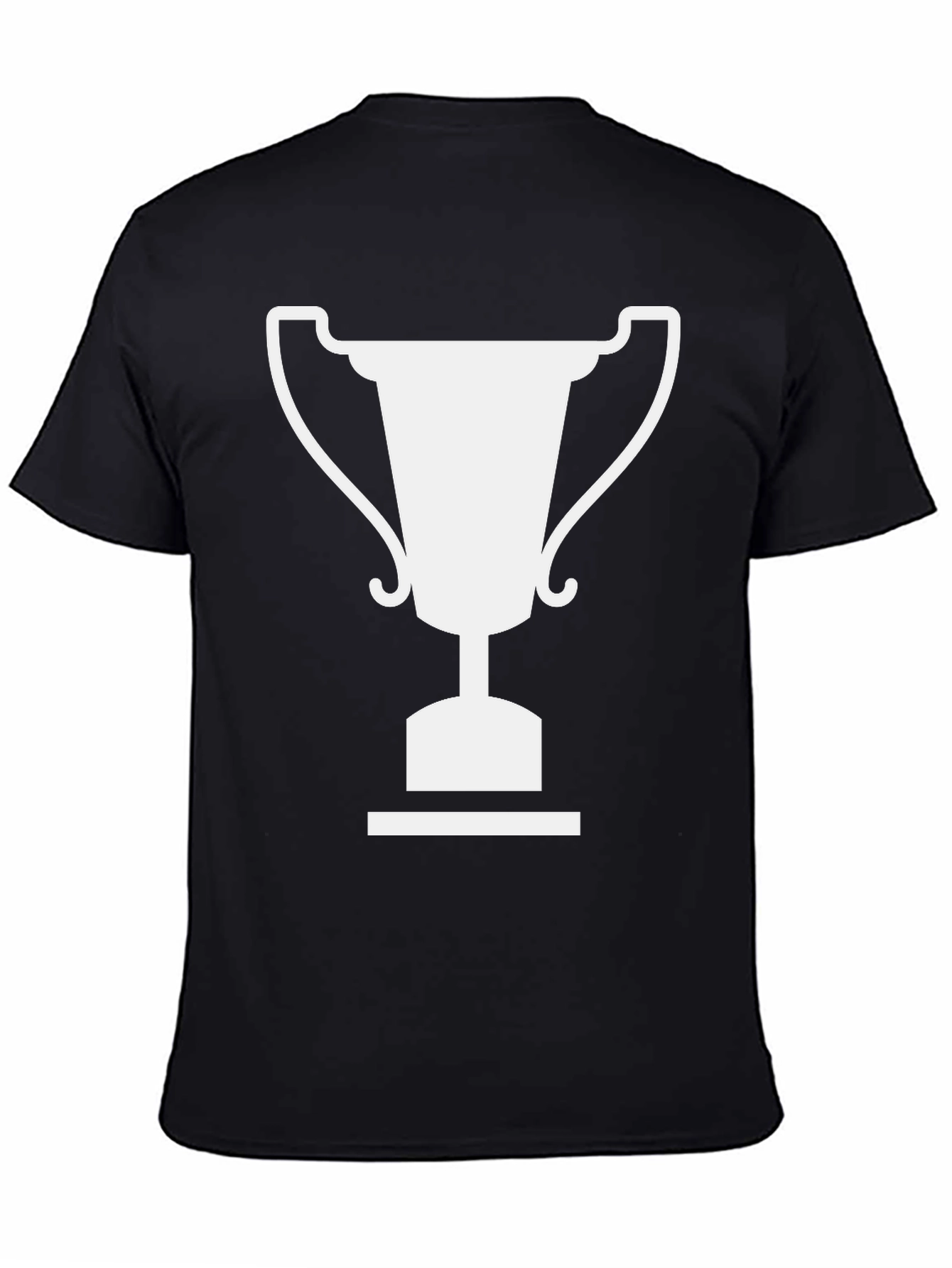 Winners Trophy Graphic Tee - Black Cotton T-Shirt