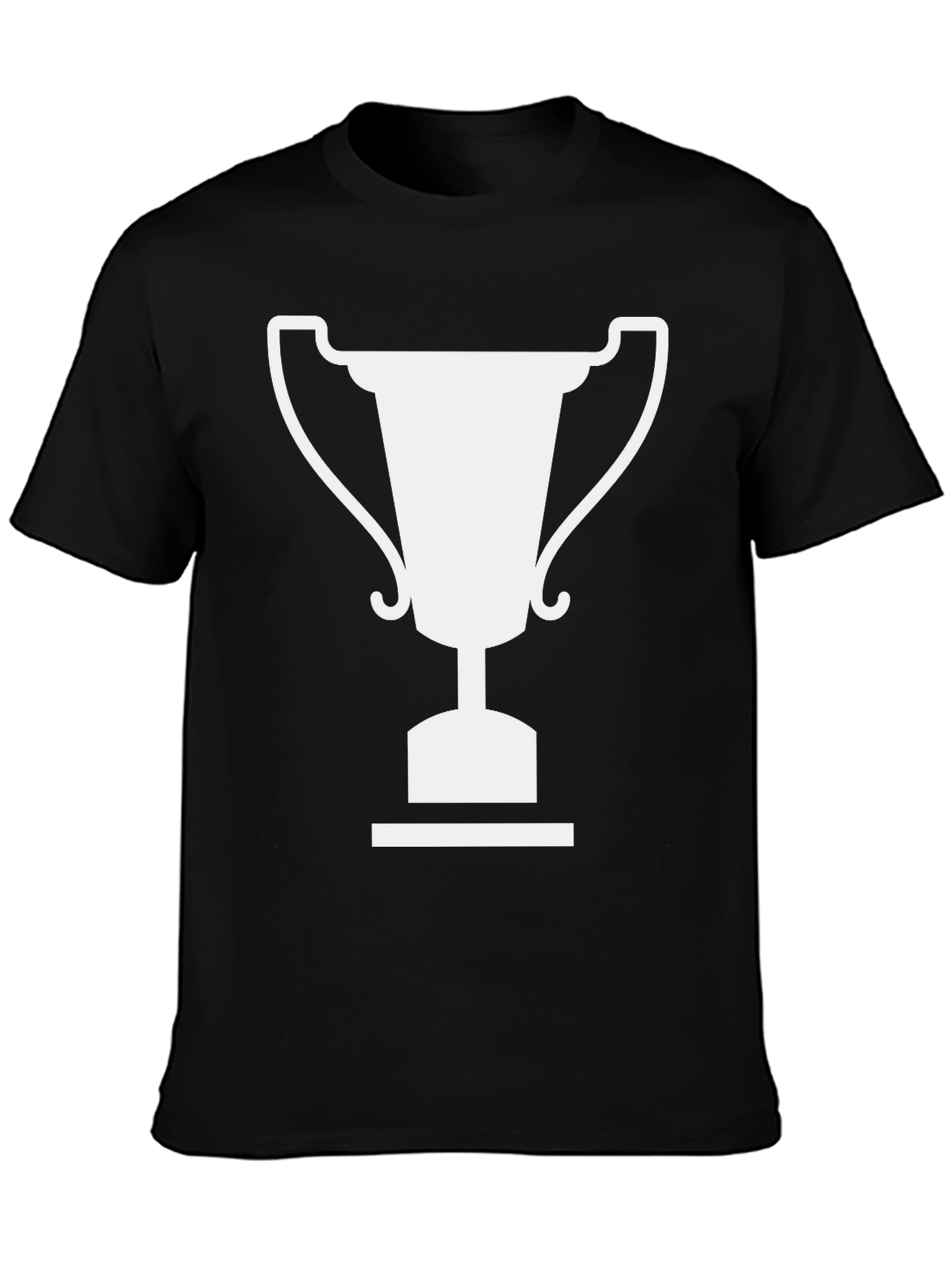 Winners Trophy Graphic Tee - Black Cotton T-Shirt