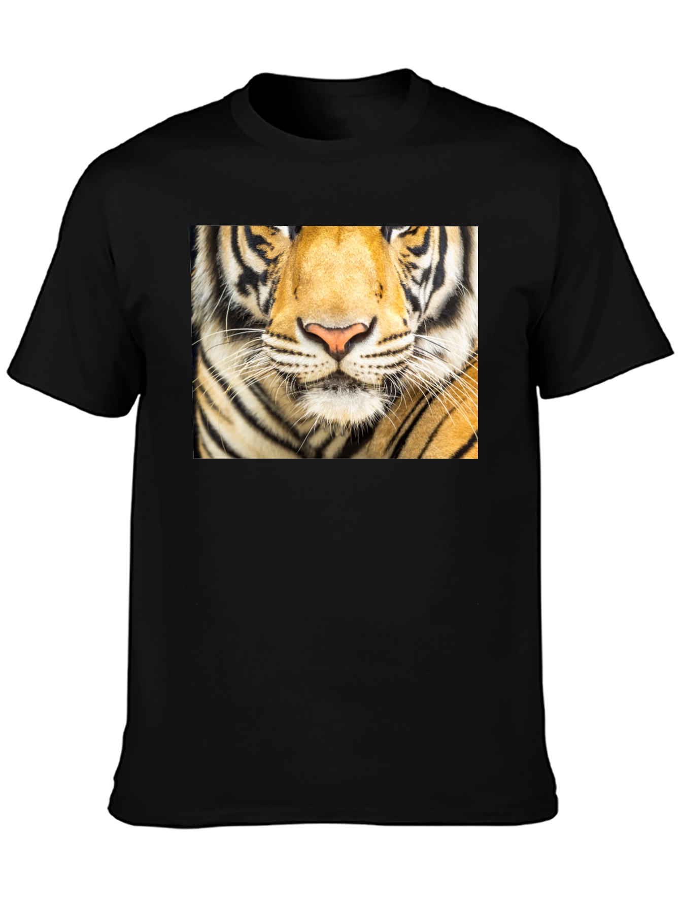 Tiger Face Graphic Black T-Shirt