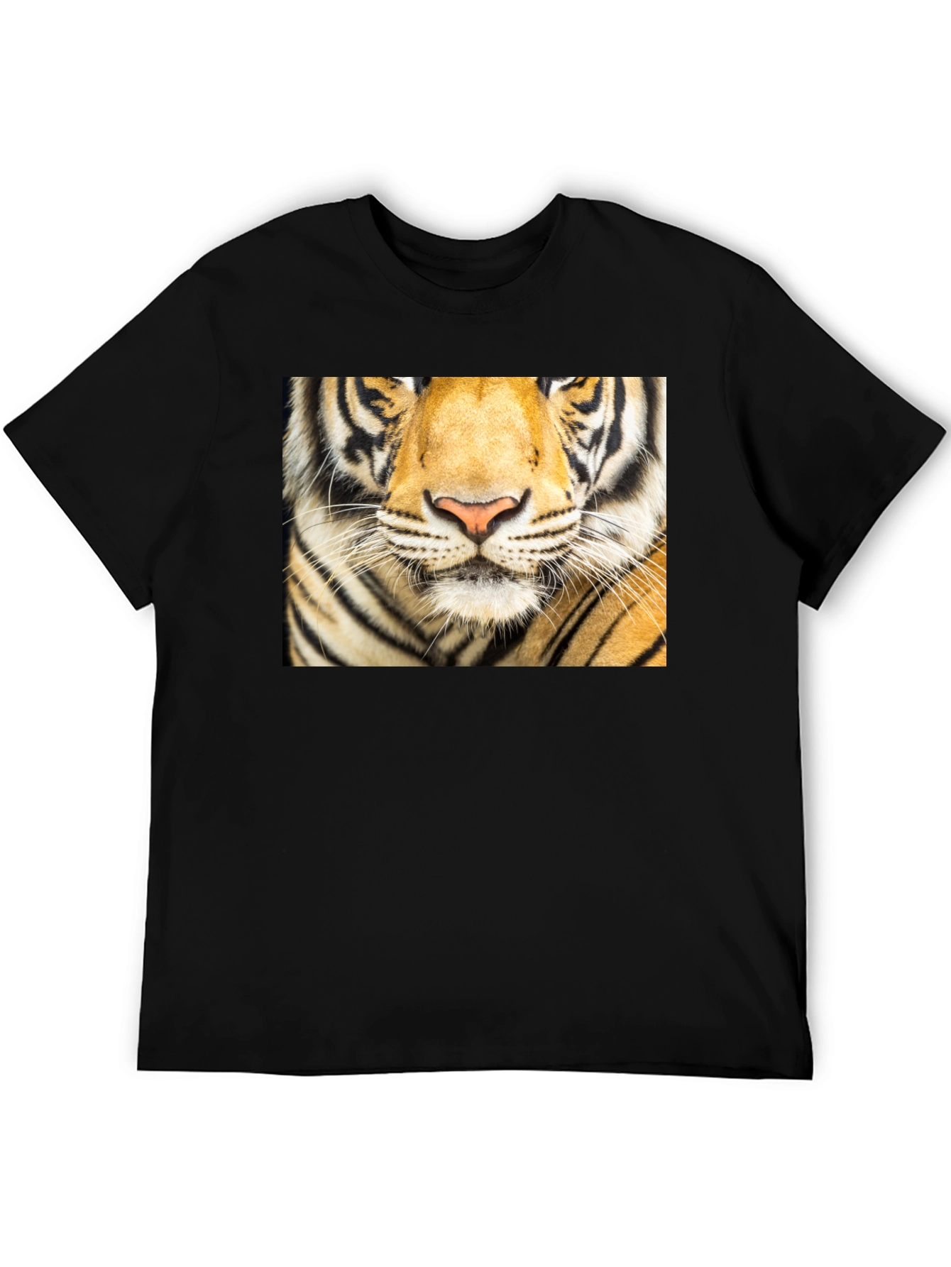 Tiger Face Graphic Black T-Shirt
