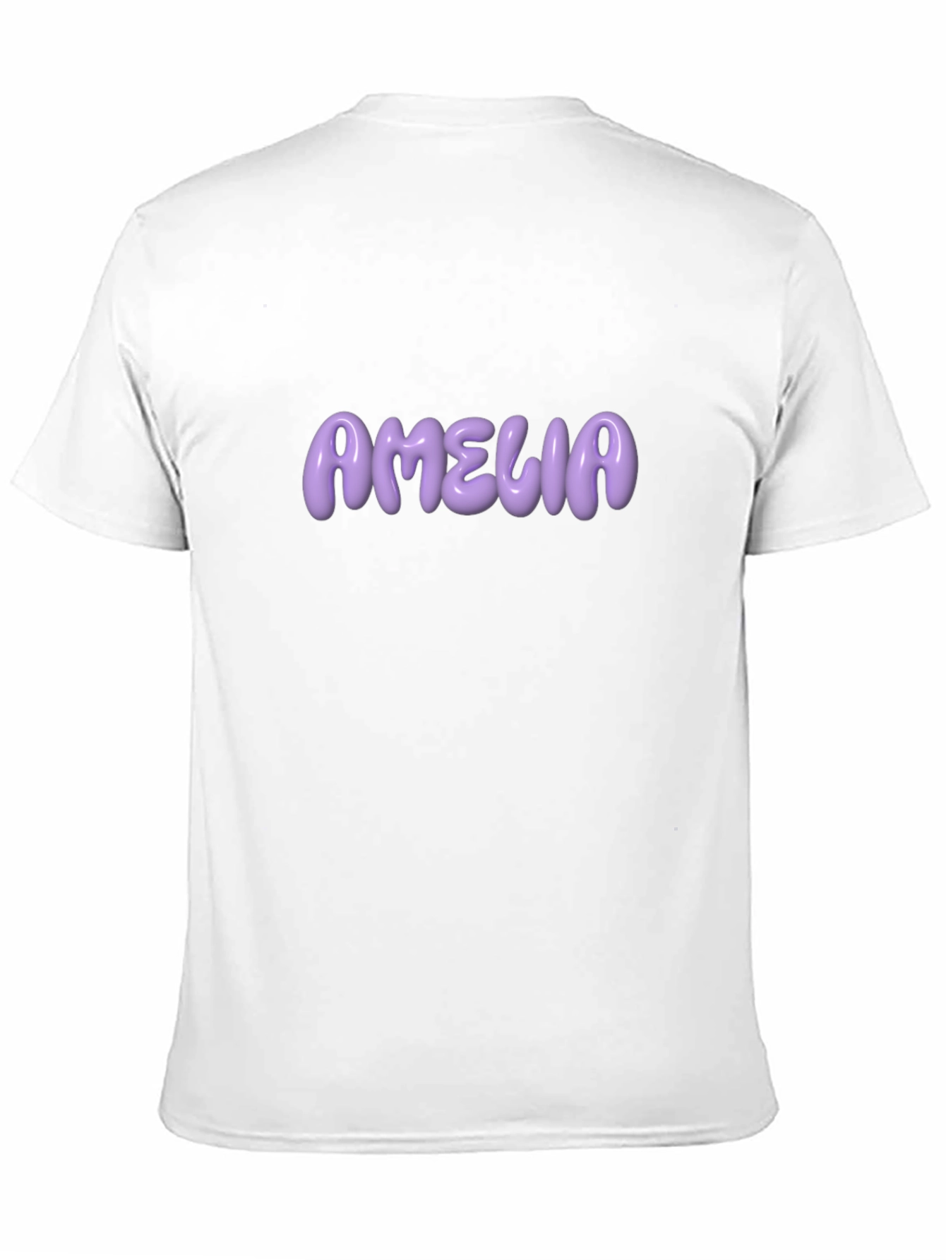 Amelia Purple Lettering Black T-Shirt