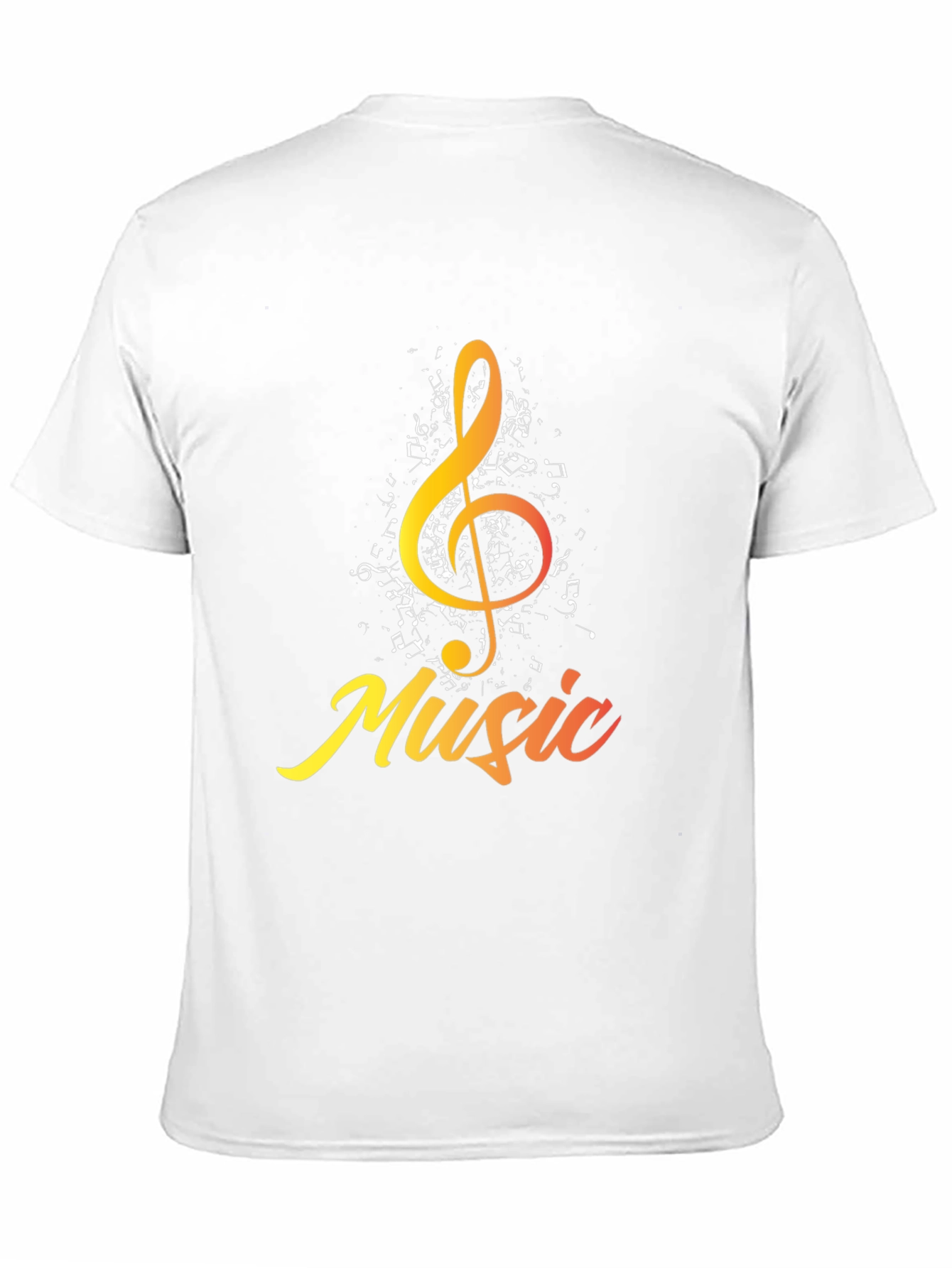 Music Treble Clef Graphic Black T-Shirt