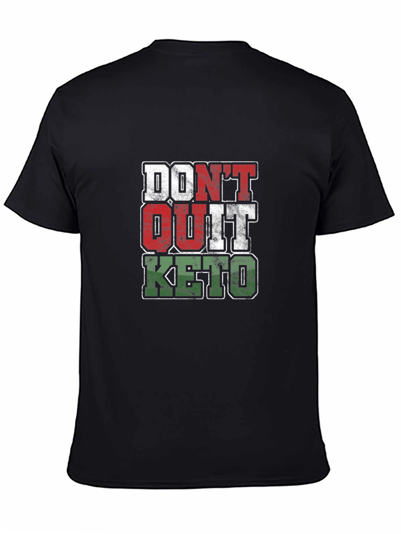 Dont Quit Keto Graphic Tee - Black Cotton T-Shirt
