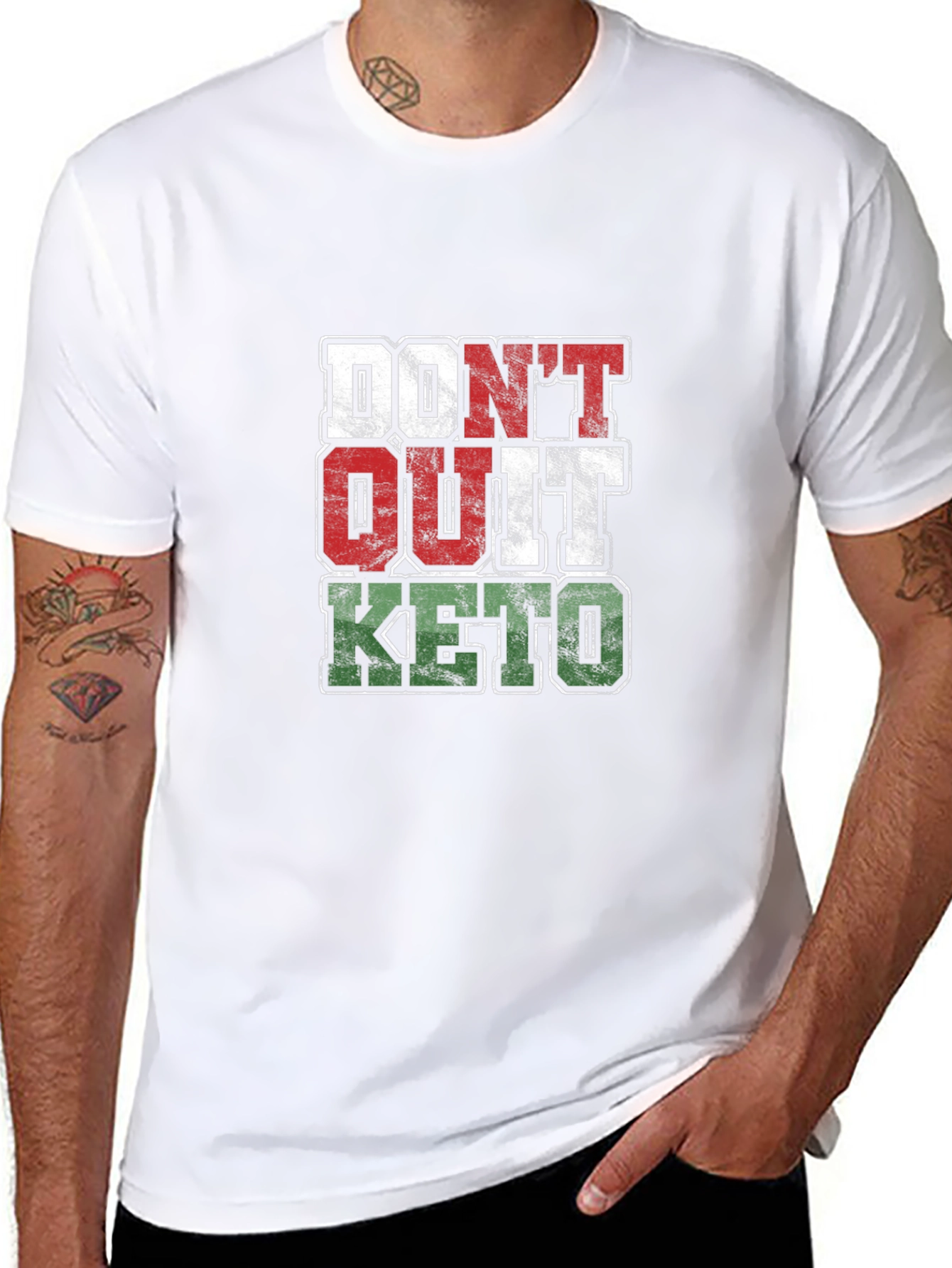 Dont Quit Keto Graphic Tee - Black Cotton T-Shirt
