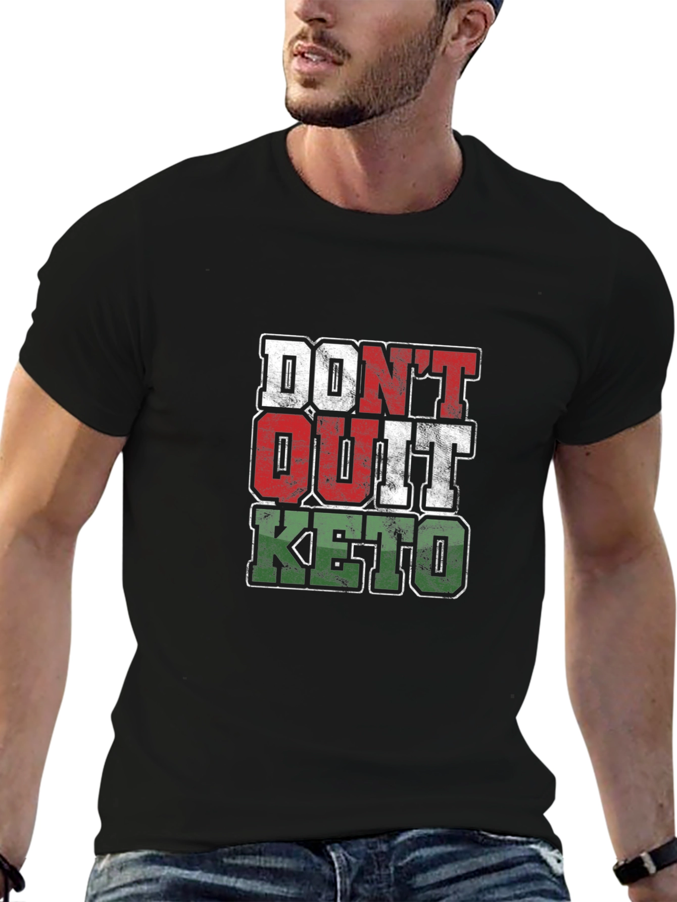 Dont Quit Keto Graphic Tee - Black Cotton T-Shirt