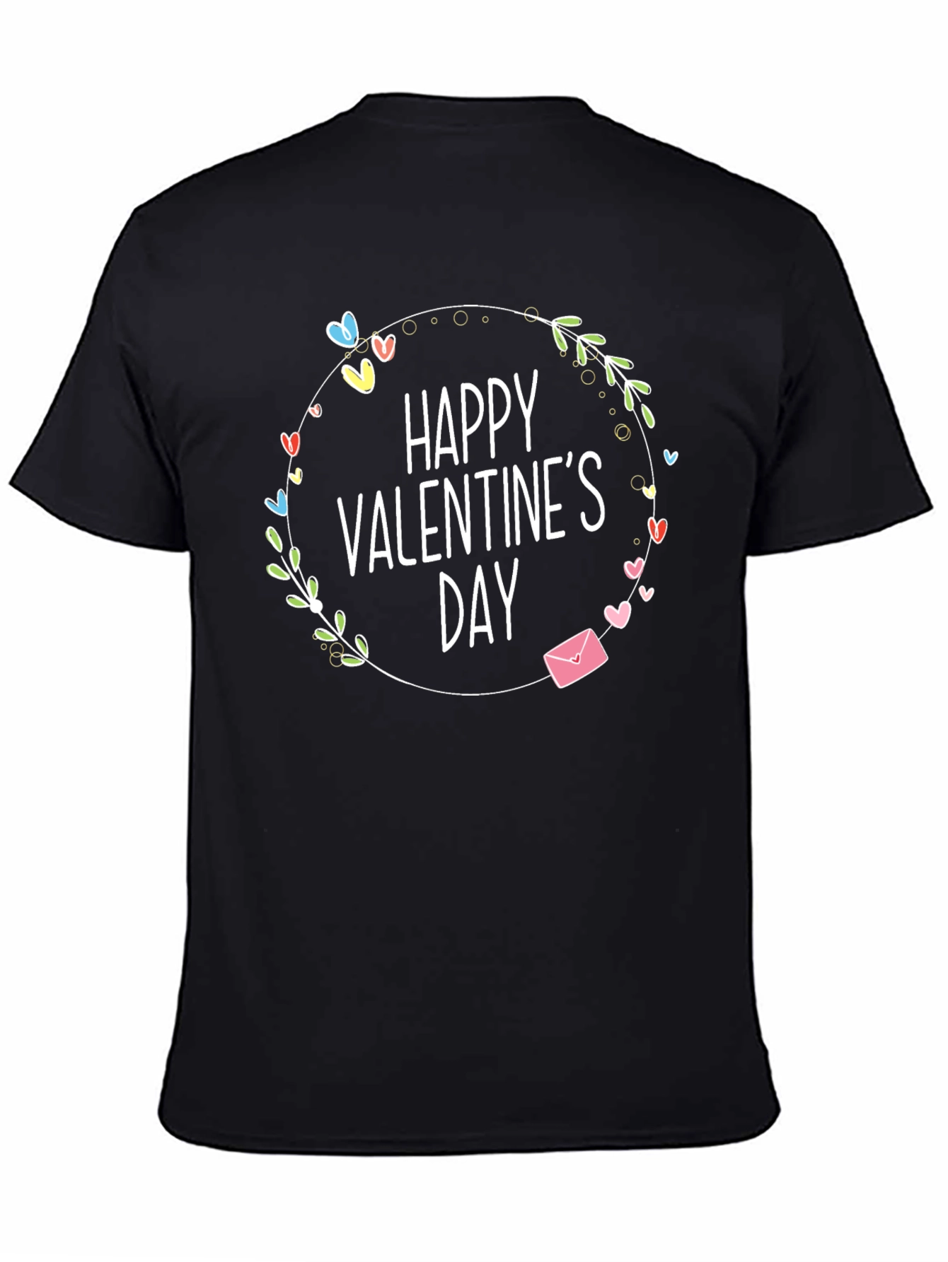 Happy Valentines Day T-Shirt - Black