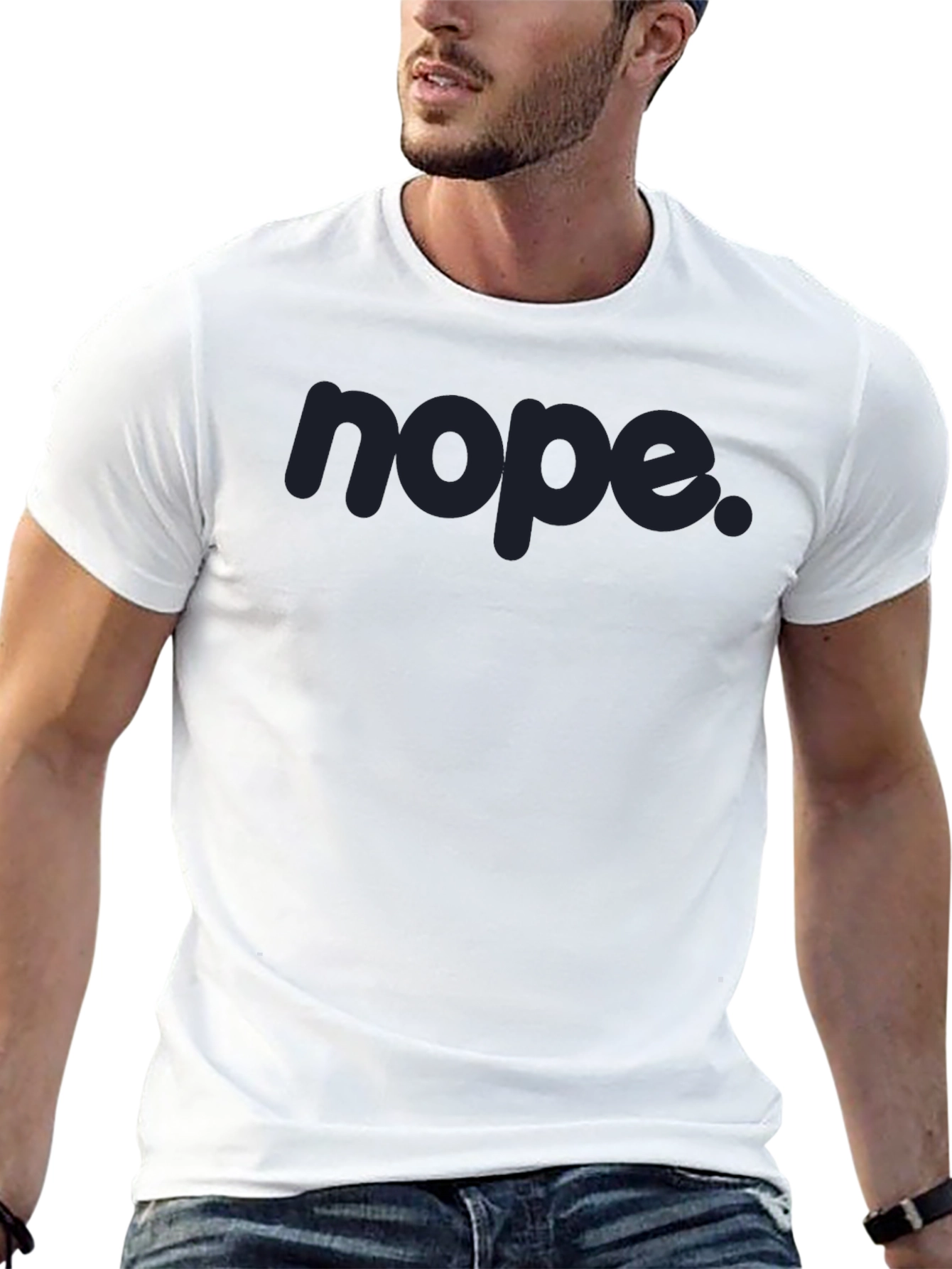 Nope T-Shirt - Casual Graphic Tee