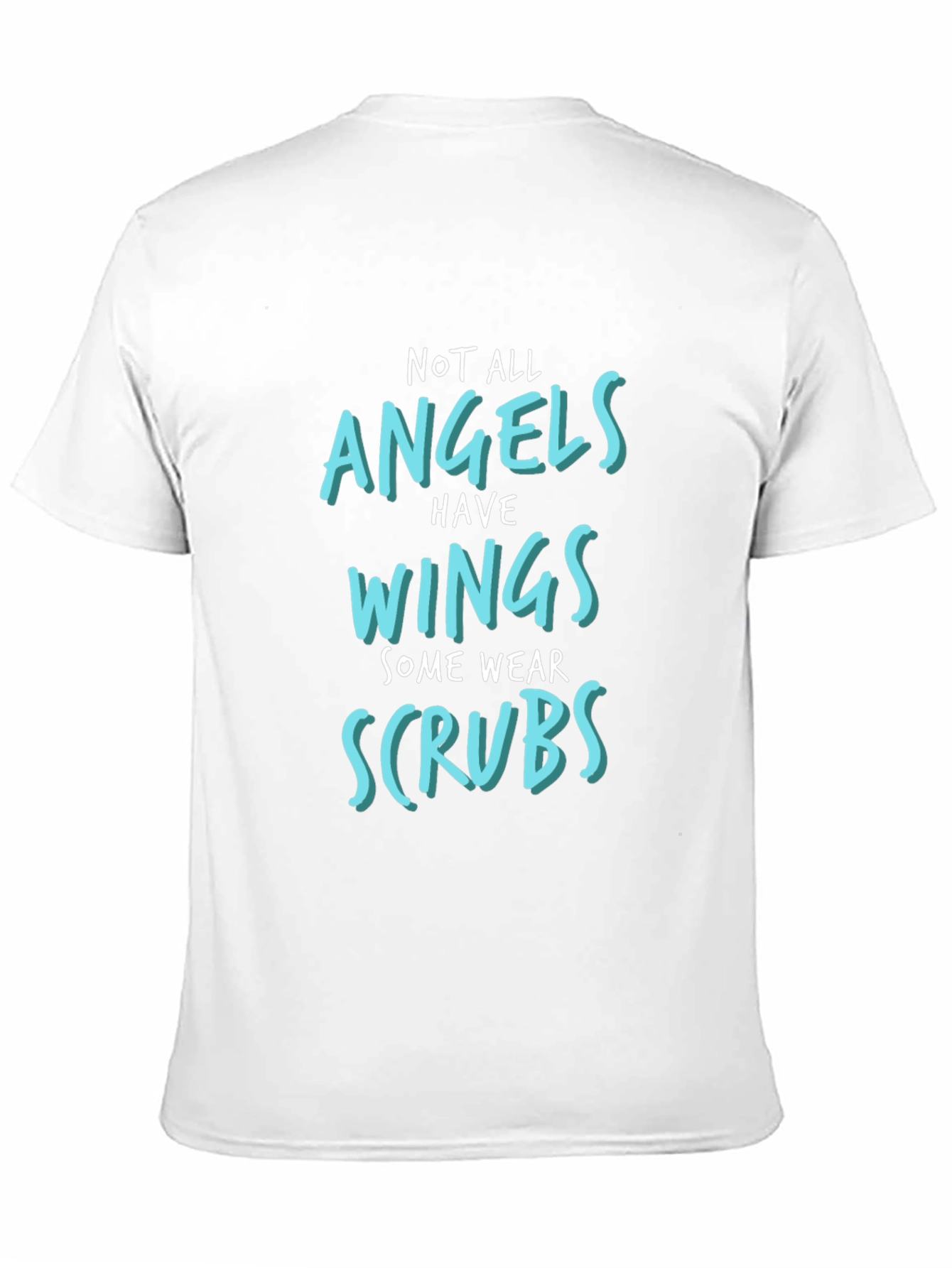 Angels Wear Scrubs Graphic T-Shirt - Black