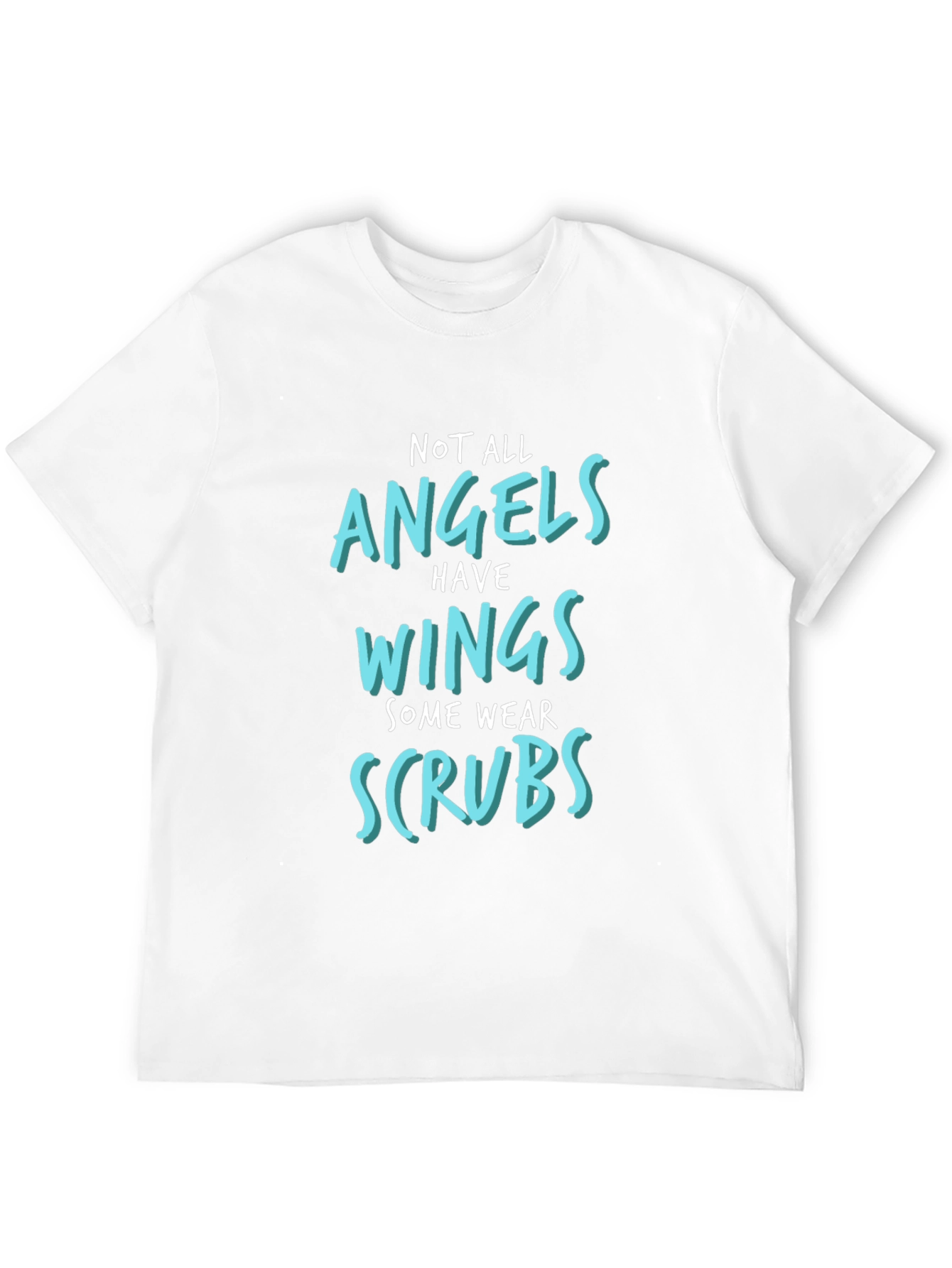 Angels Wear Scrubs Graphic T-Shirt - Black