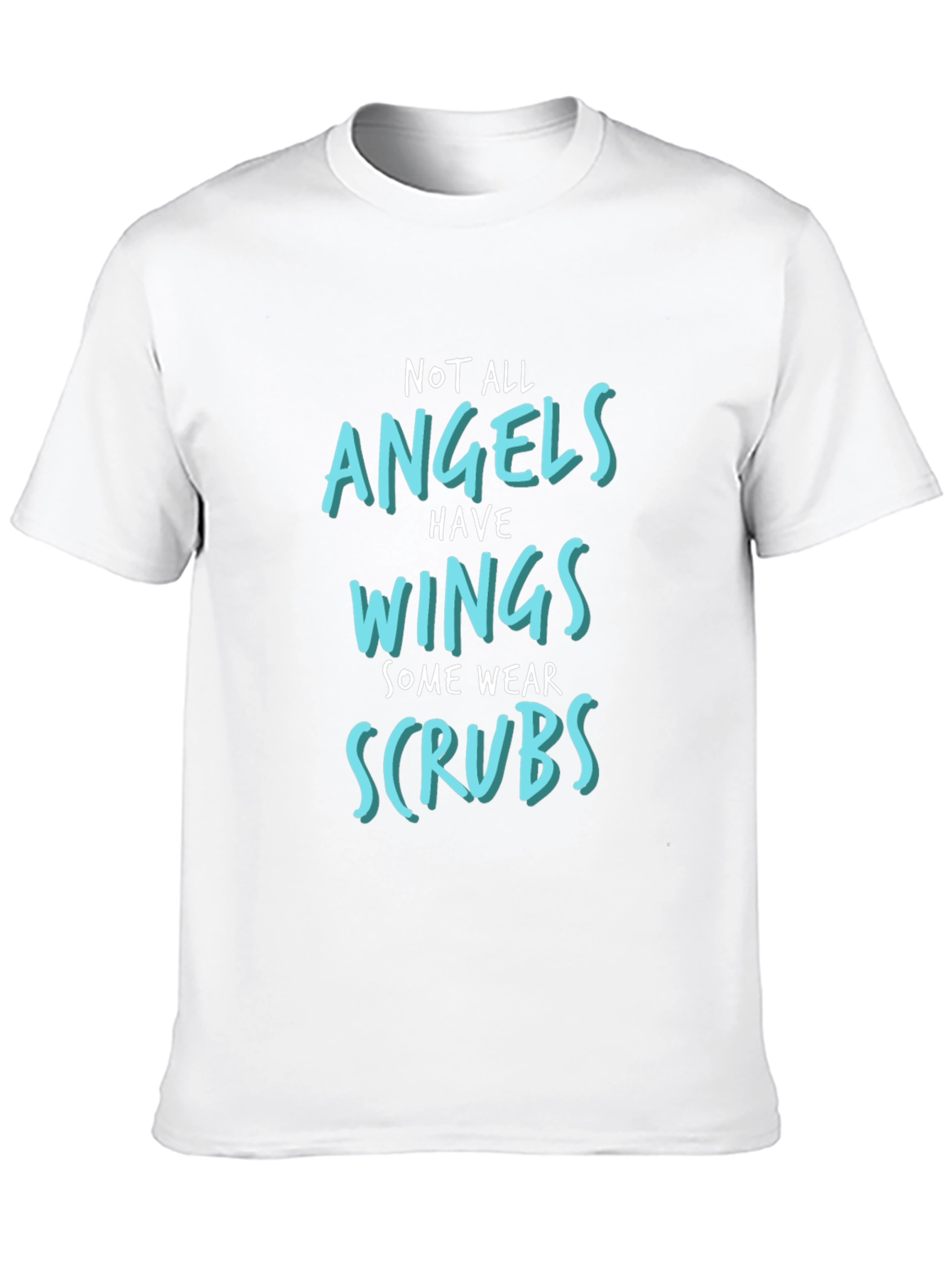 Angels Wear Scrubs Graphic T-Shirt - Black