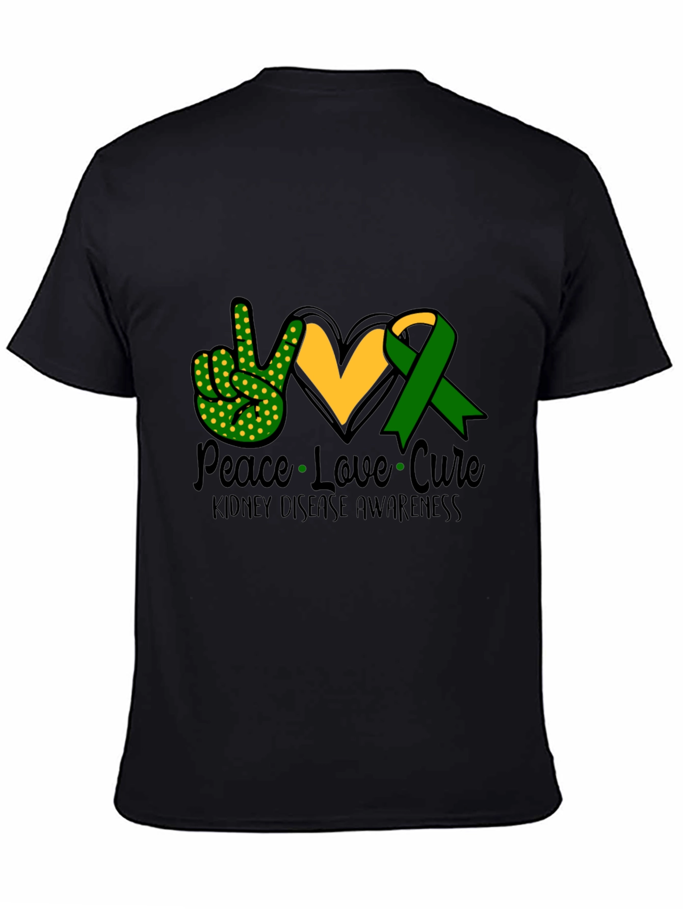 Peace Love Cure Kidney Disease Awareness T-Shirt