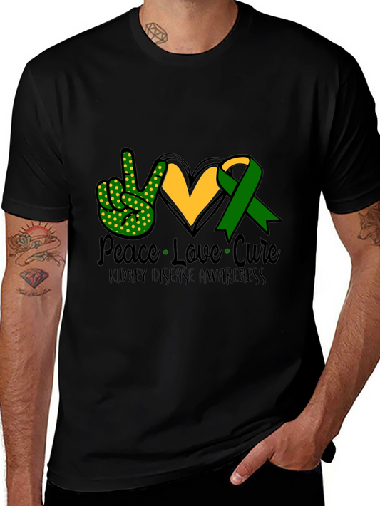 Peace Love Cure Kidney Disease Awareness T-Shirt
