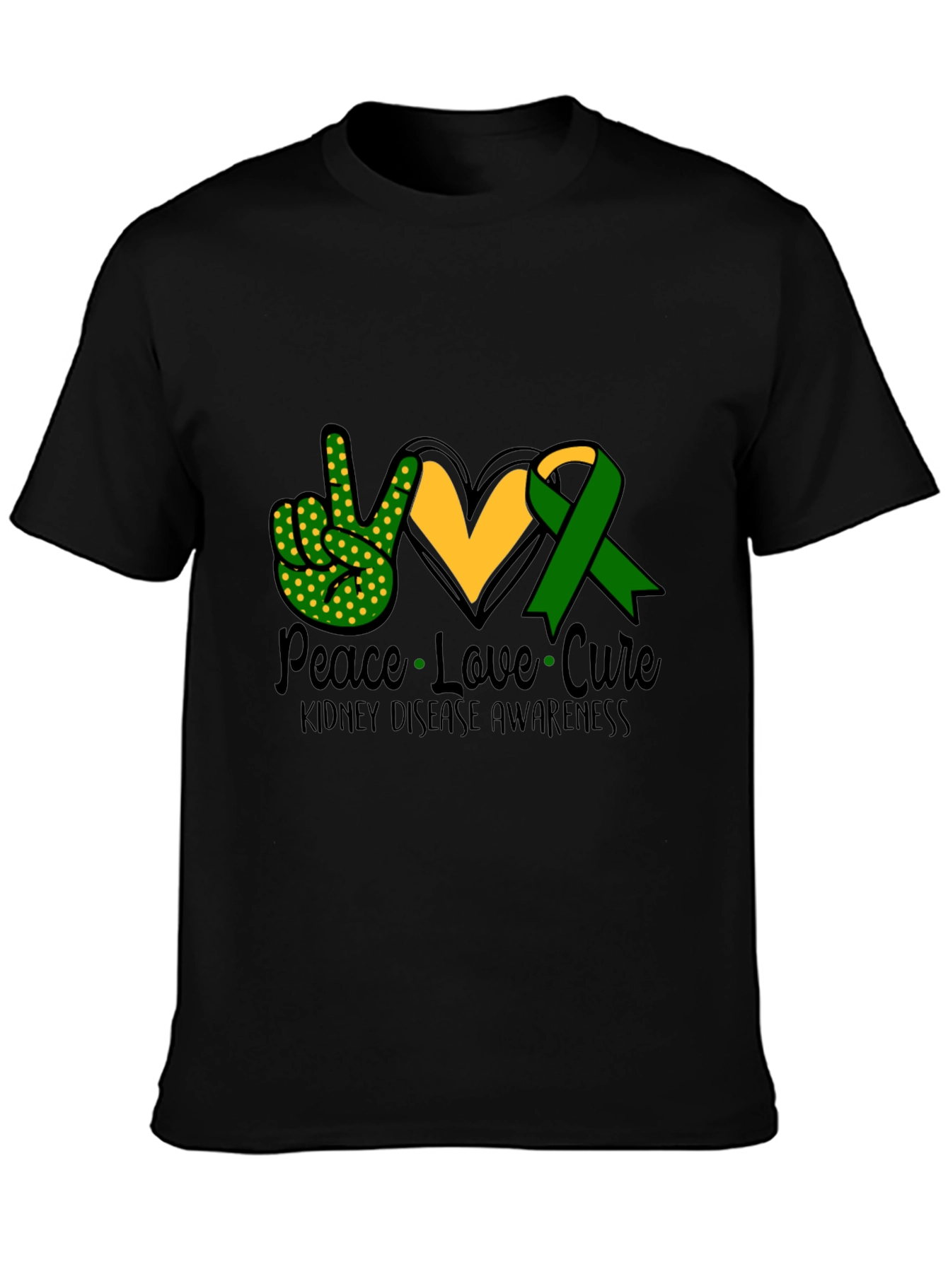 Peace Love Cure Kidney Disease Awareness T-Shirt