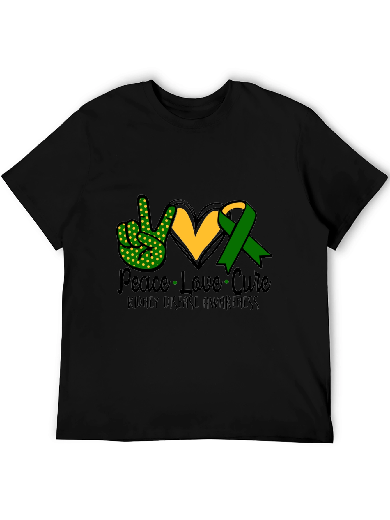 Peace Love Cure Kidney Disease Awareness T-Shirt
