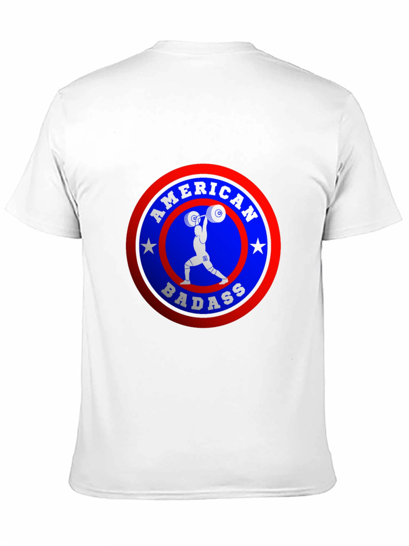 American Badass Weightlifting T-Shirt - Patriotic Pride!