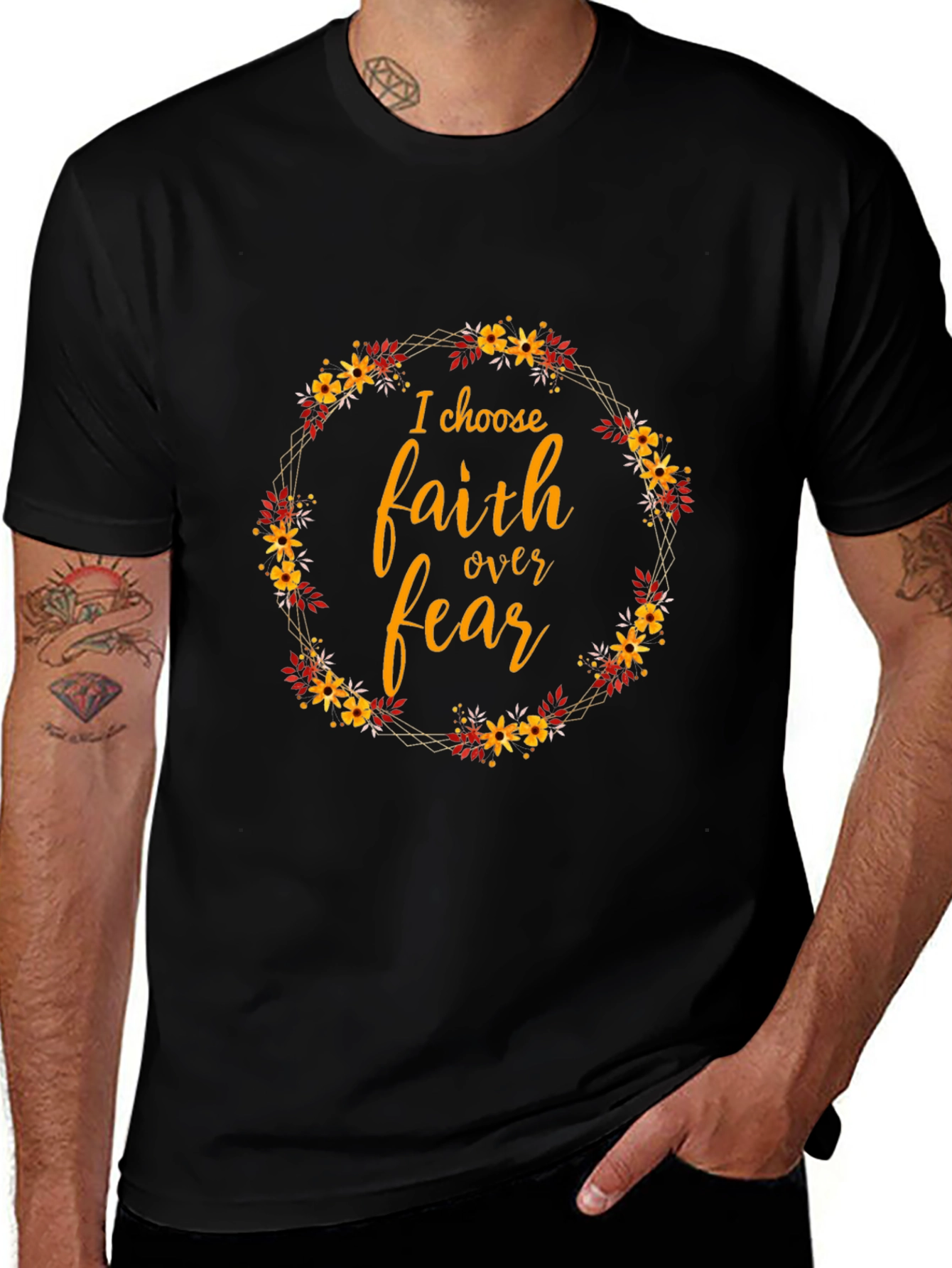 Faith Over Fear Floral Graphic Tee