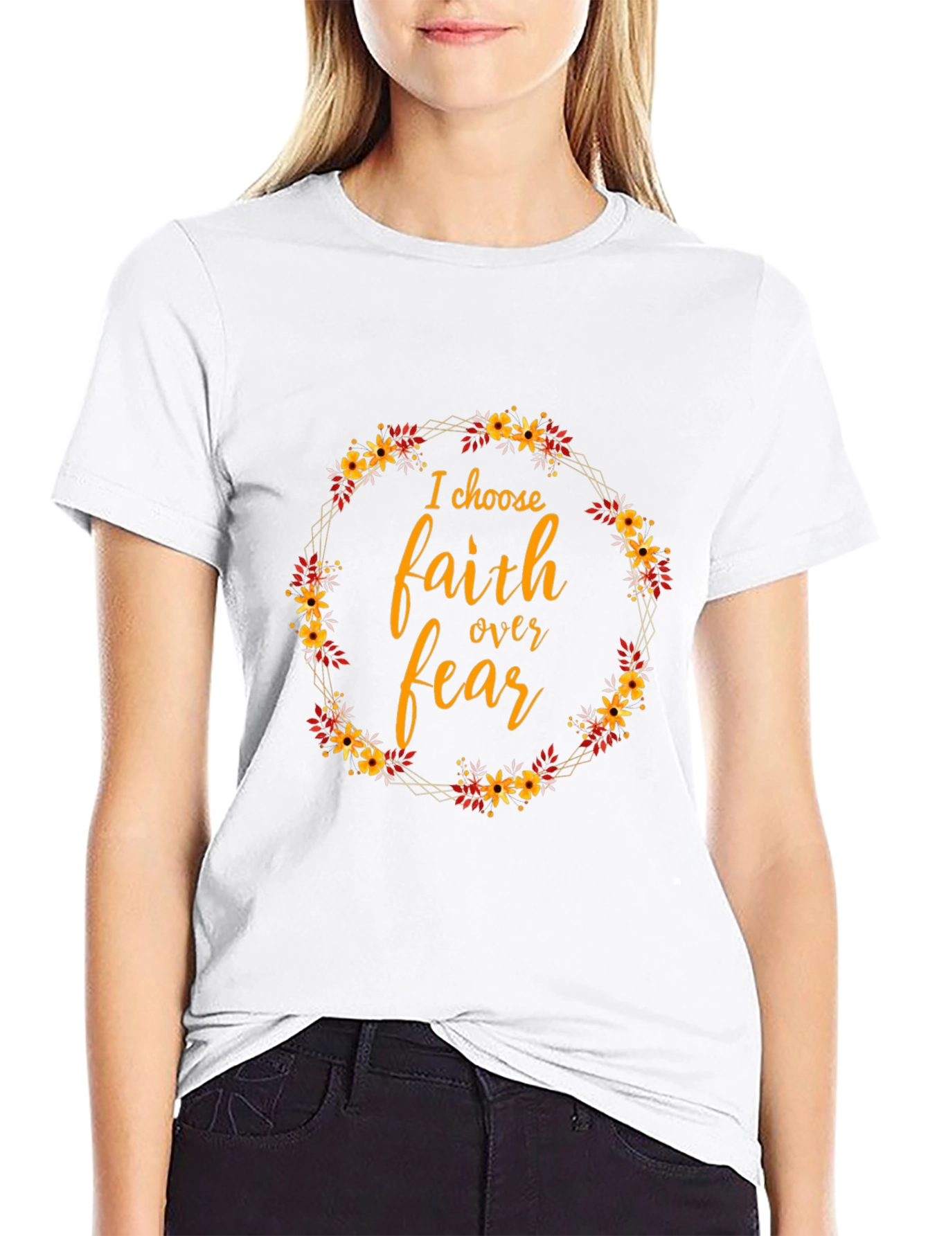 Faith Over Fear Floral Graphic Tee