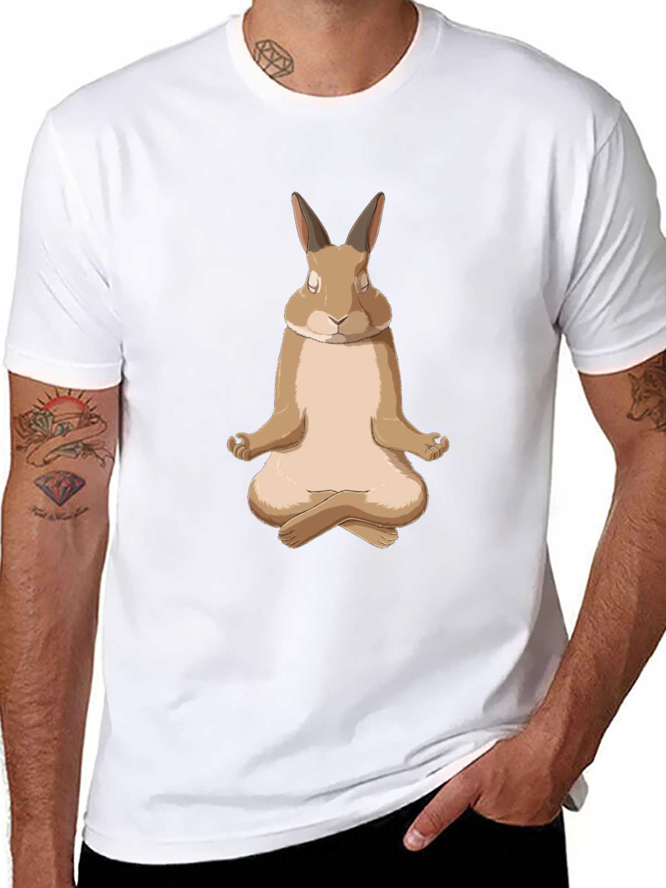 Meditating Rabbit Graphic Tee