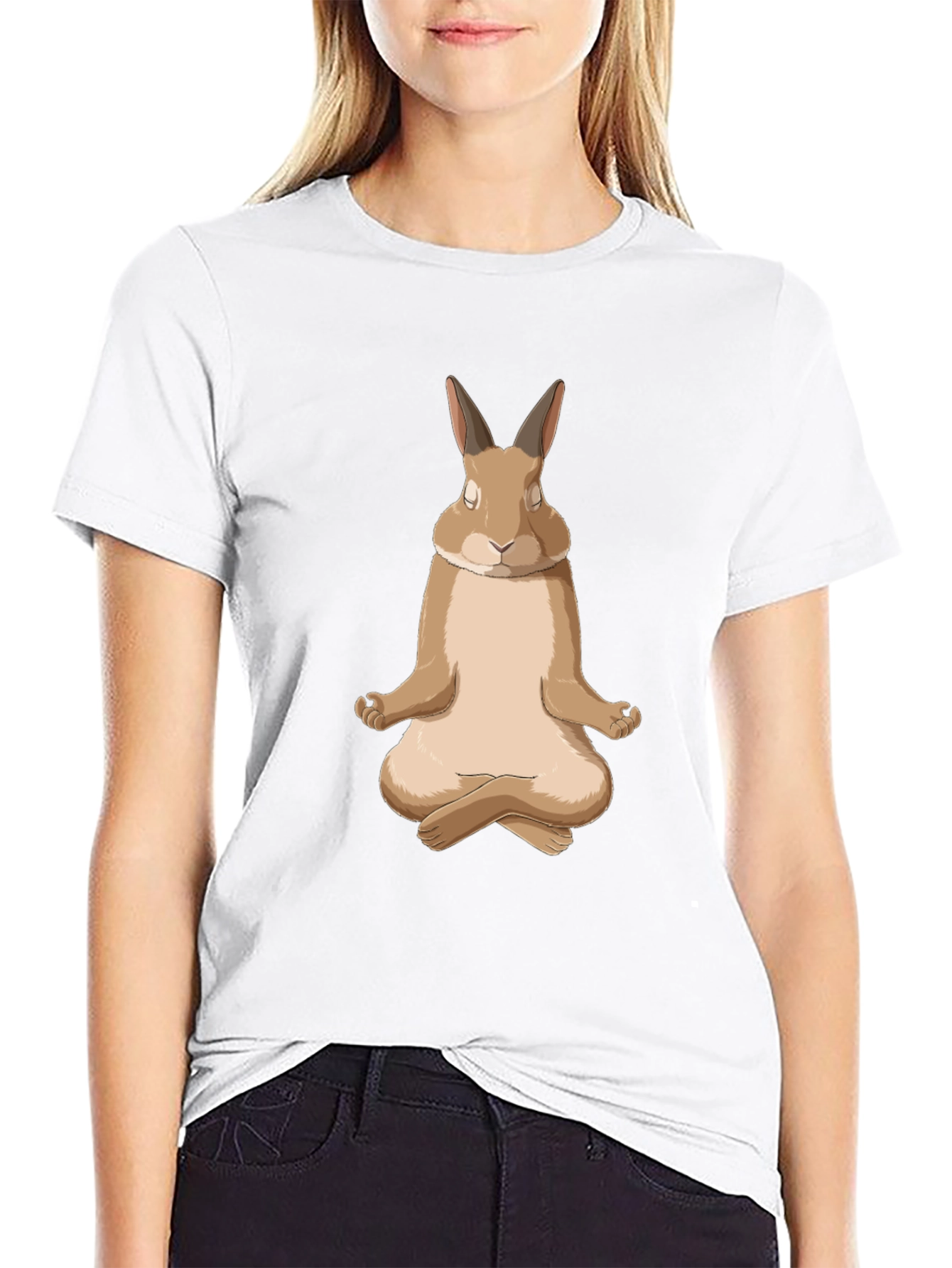 Meditating Rabbit Graphic Tee