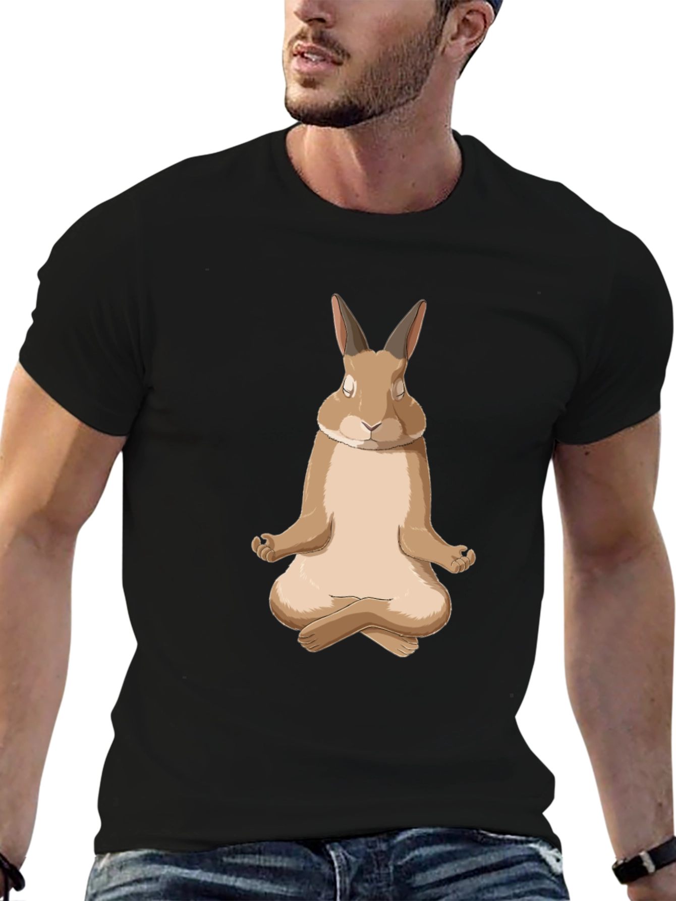 Meditating Rabbit Graphic Tee
