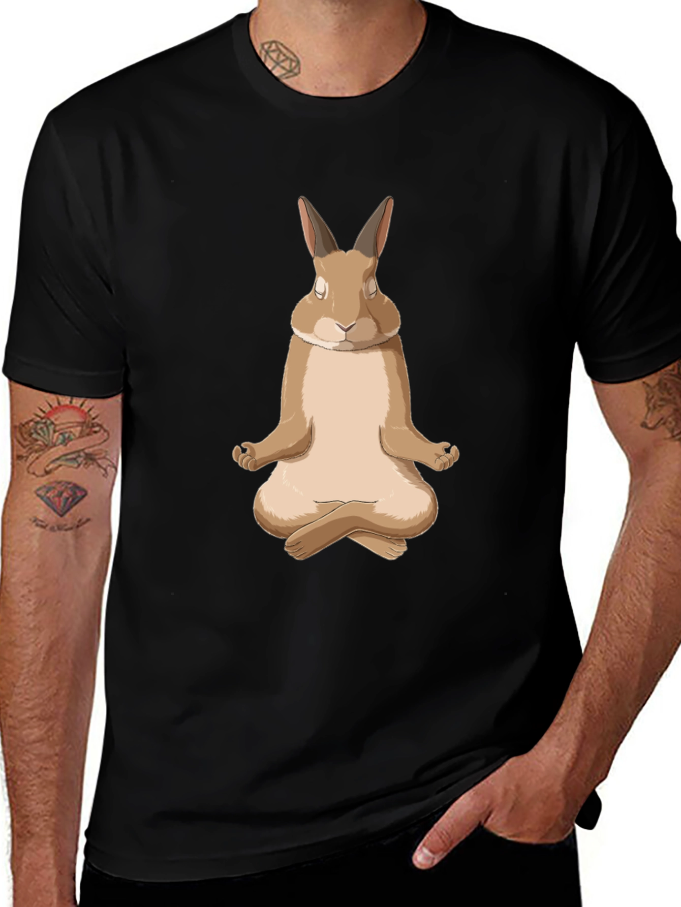 Meditating Rabbit Graphic Tee