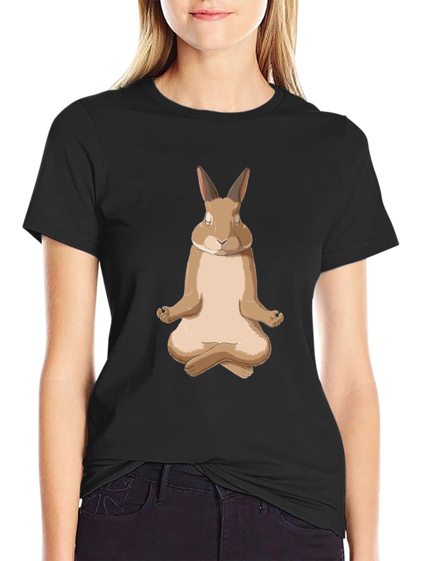 Meditating Rabbit Graphic Tee