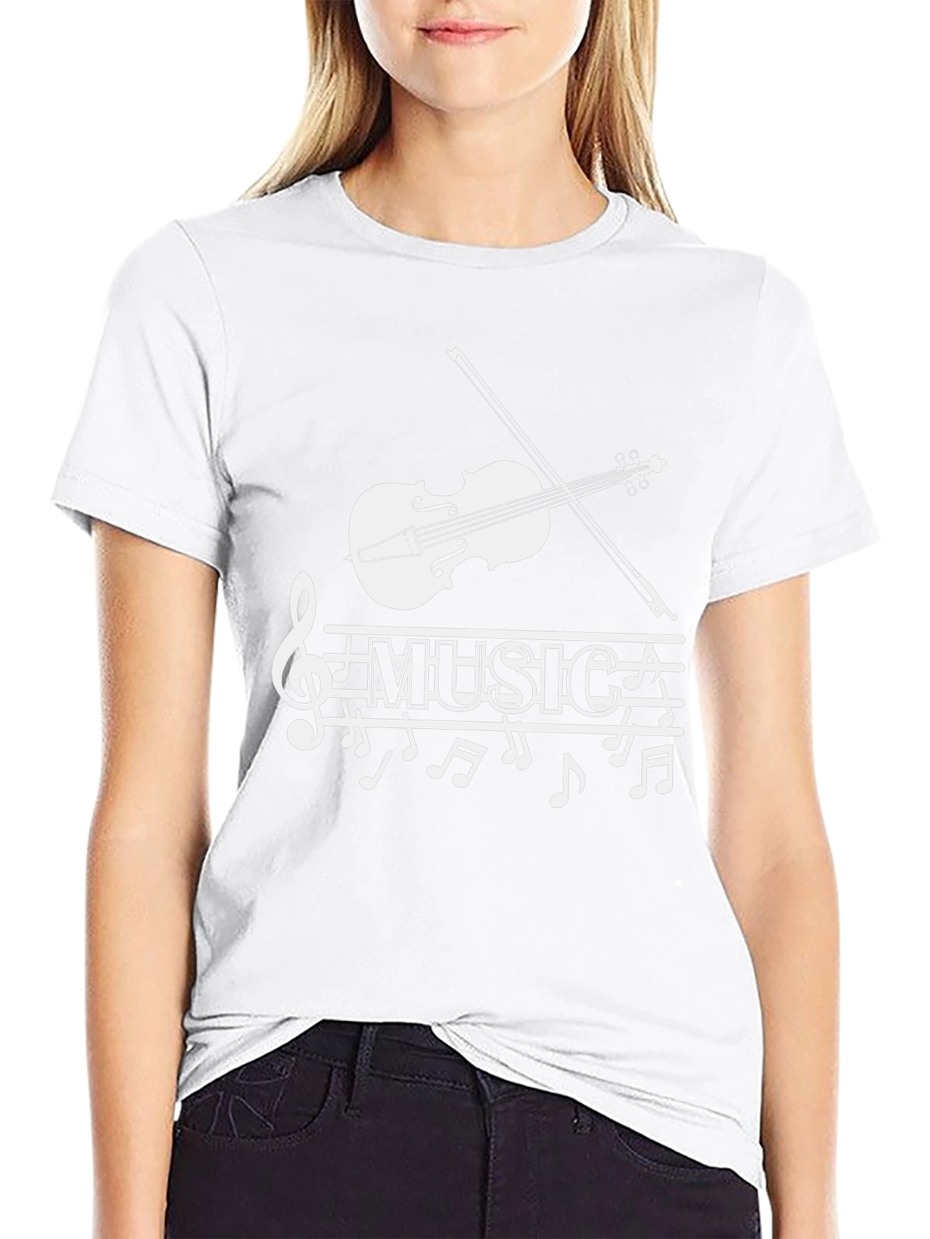 Musical Note T-Shirt - Stylish Treble Clef Graphic Tee