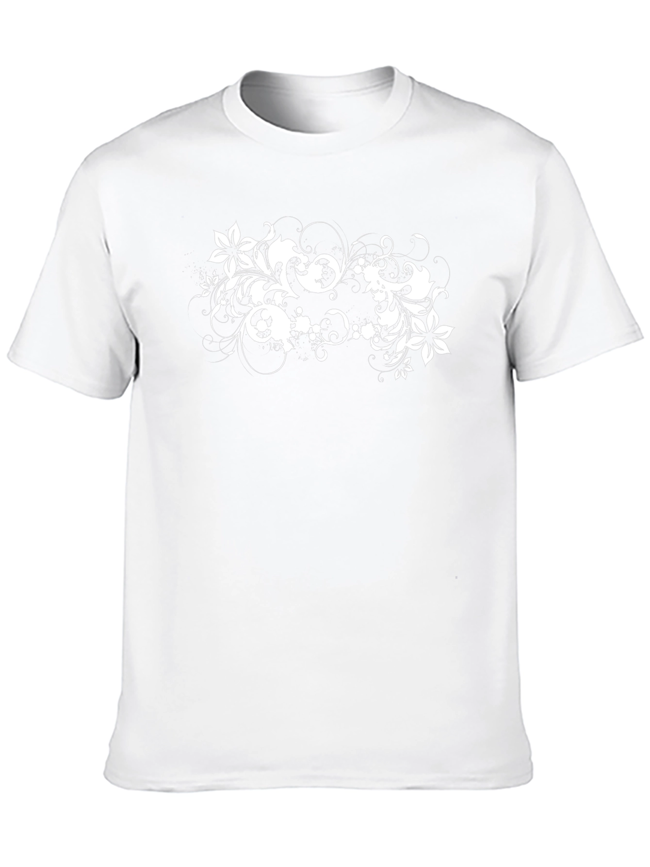 Stylish Black Tee with Floral Design