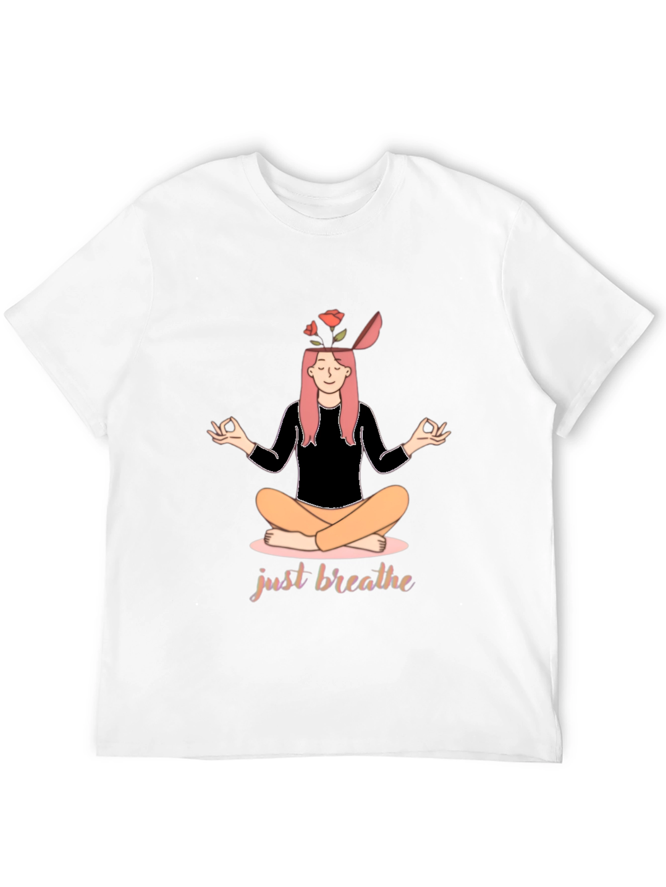 Just Breathe Yoga T-Shirt - Mindful Meditation Tee