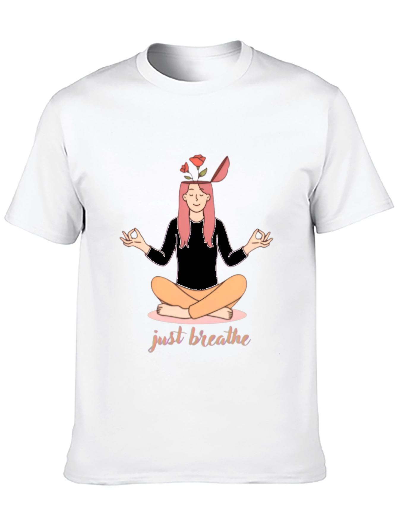Just Breathe Yoga T-Shirt - Mindful Meditation Tee