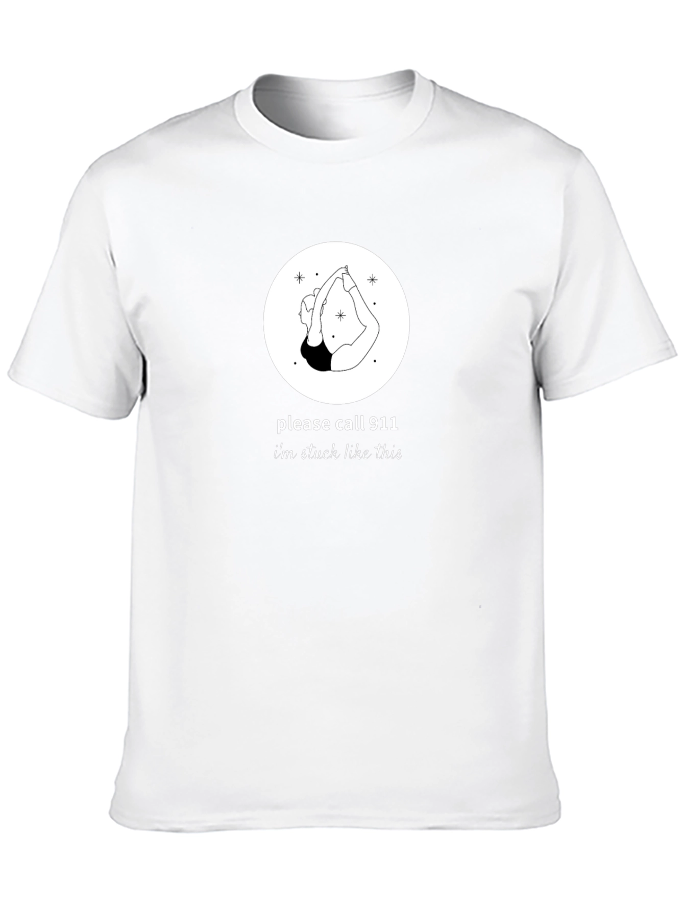 Yoga Stuck Funny Graphic T-Shirt