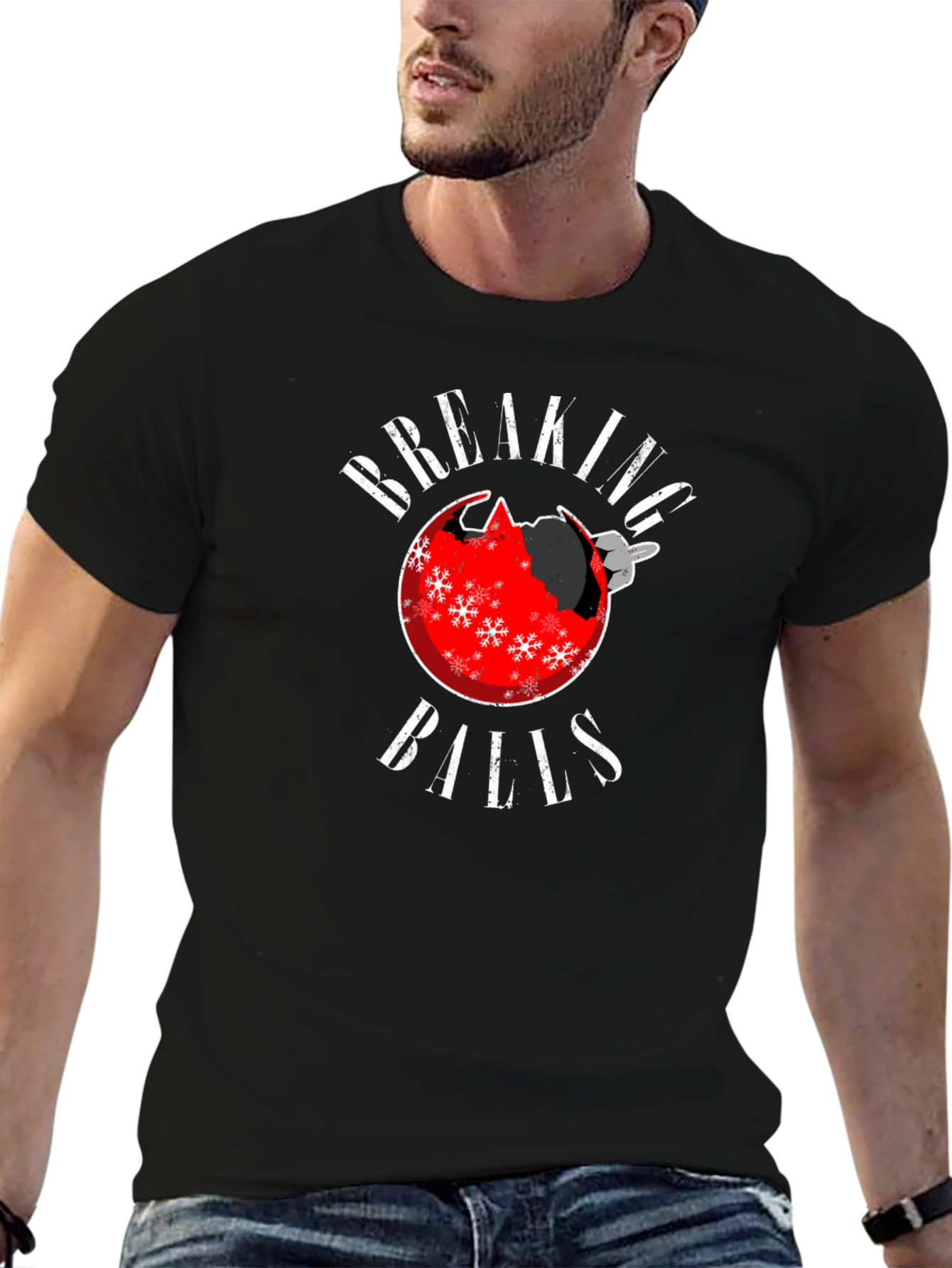 Breaking Balls Christmas Ornament Humor T-Shirt