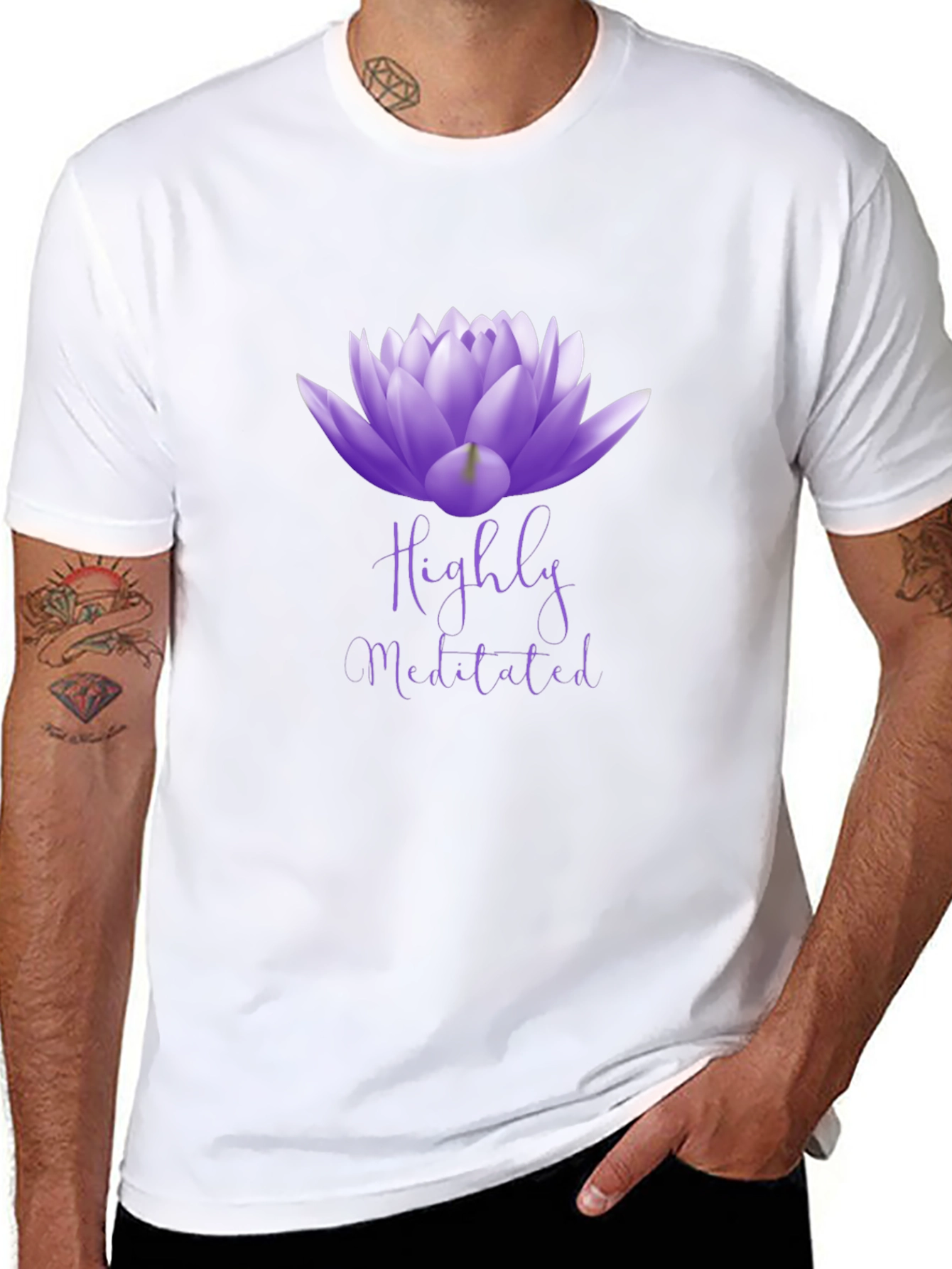 Highly Meditated Lotus Flower Graphic Tee - Unisex