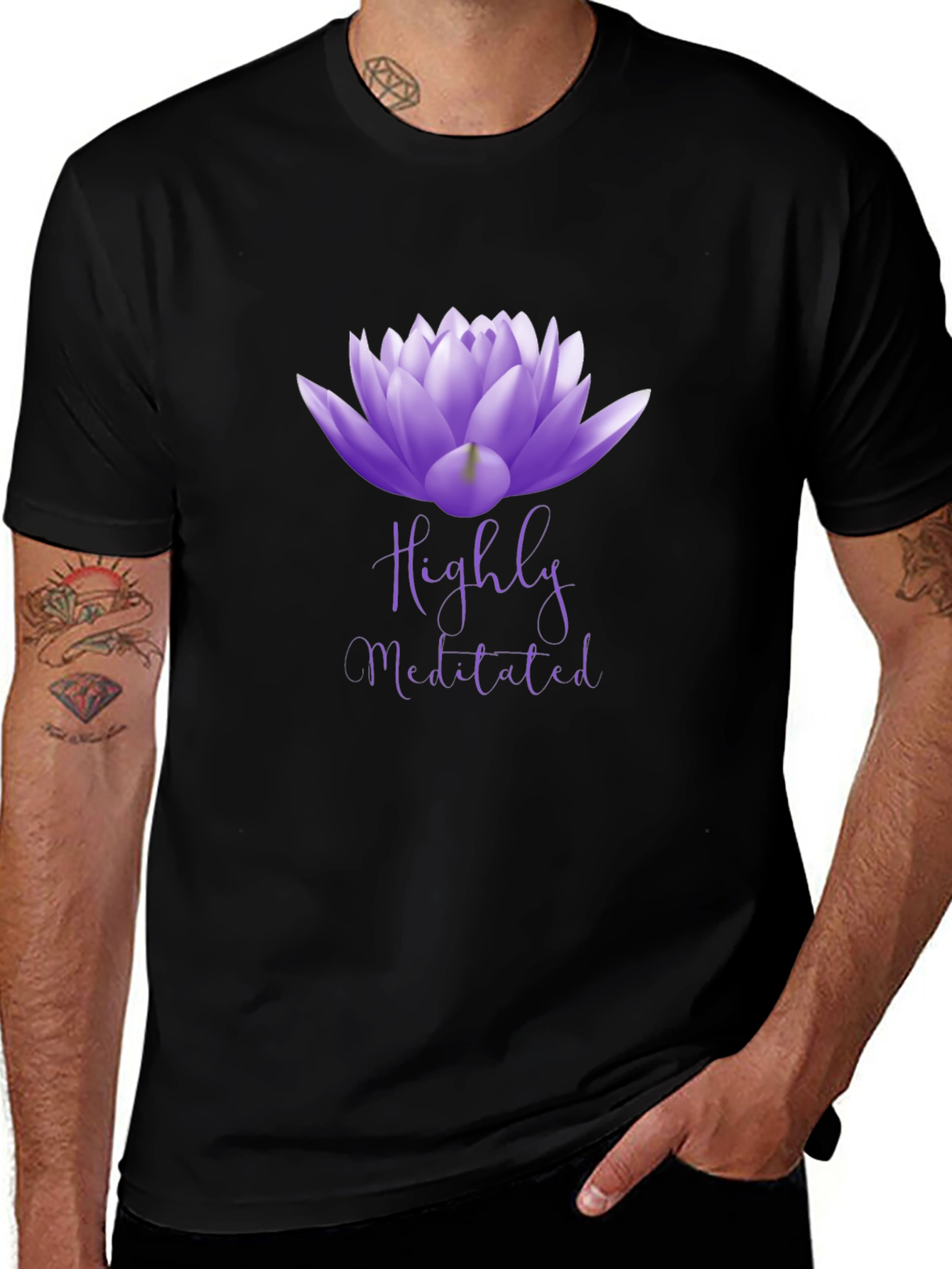 Highly Meditated Lotus Flower Graphic Tee - Unisex