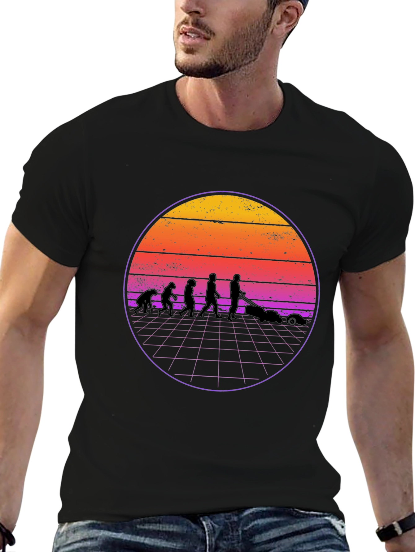 Retro Evolution Lawn Care T-Shirt