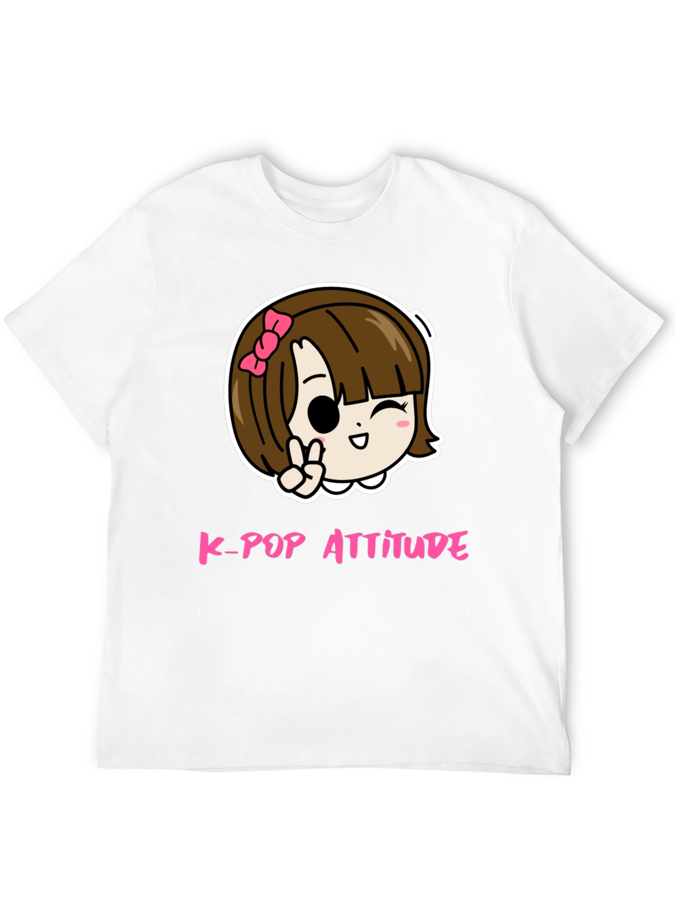 K-Pop Attitude Black Graphic Tee
