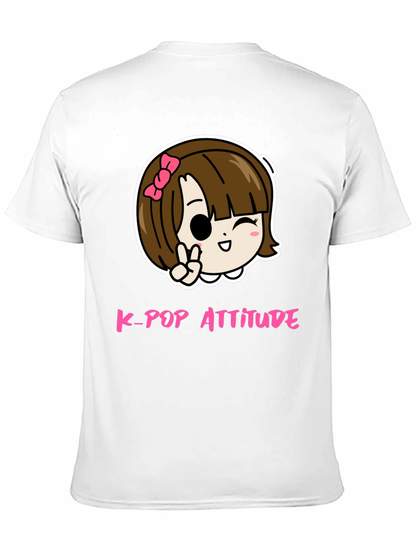 K-Pop Attitude Black Graphic Tee