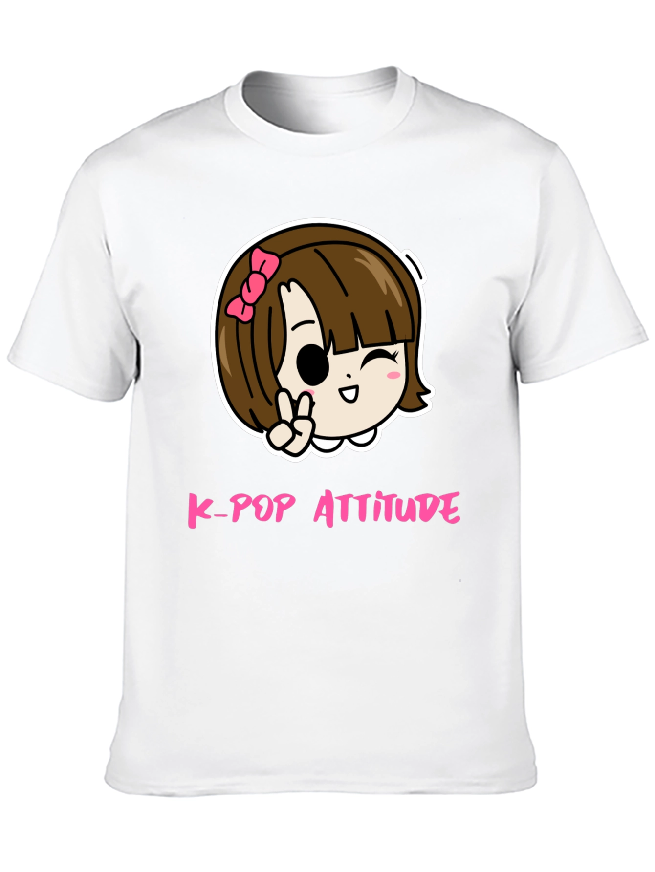 K-Pop Attitude Black Graphic Tee