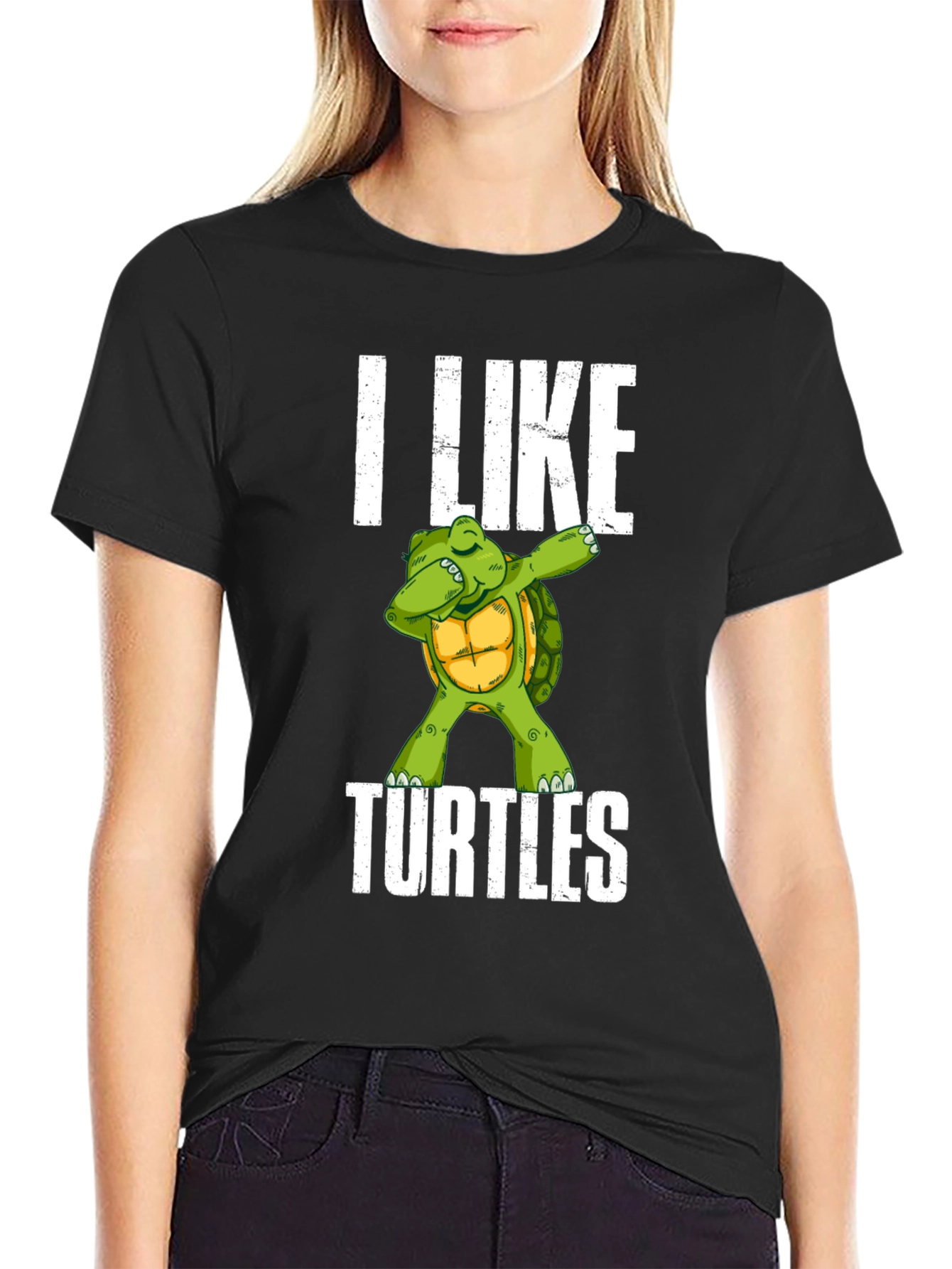 I Like Turtles T-Shirt - Dab Turtle Design