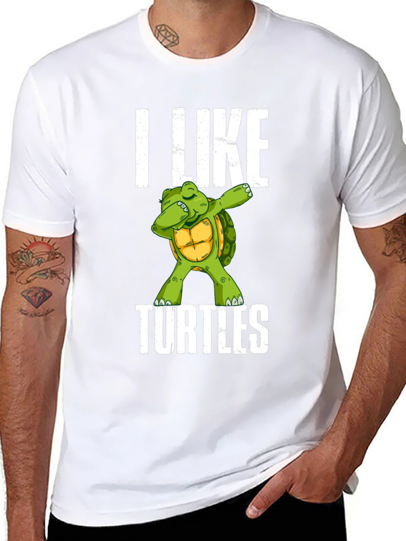 I Like Turtles T-Shirt - Dab Turtle Design