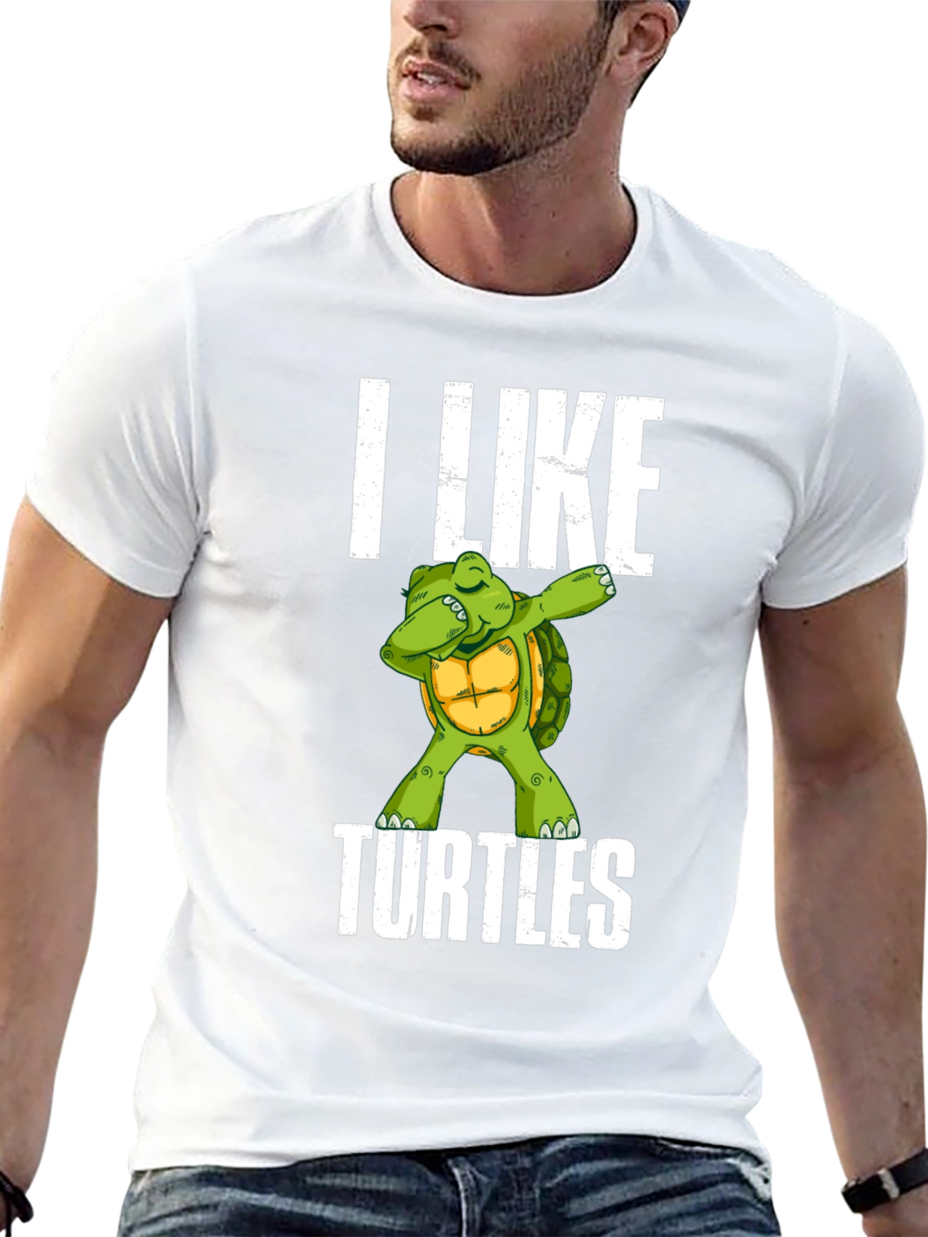 I Like Turtles T-Shirt - Dab Turtle Design