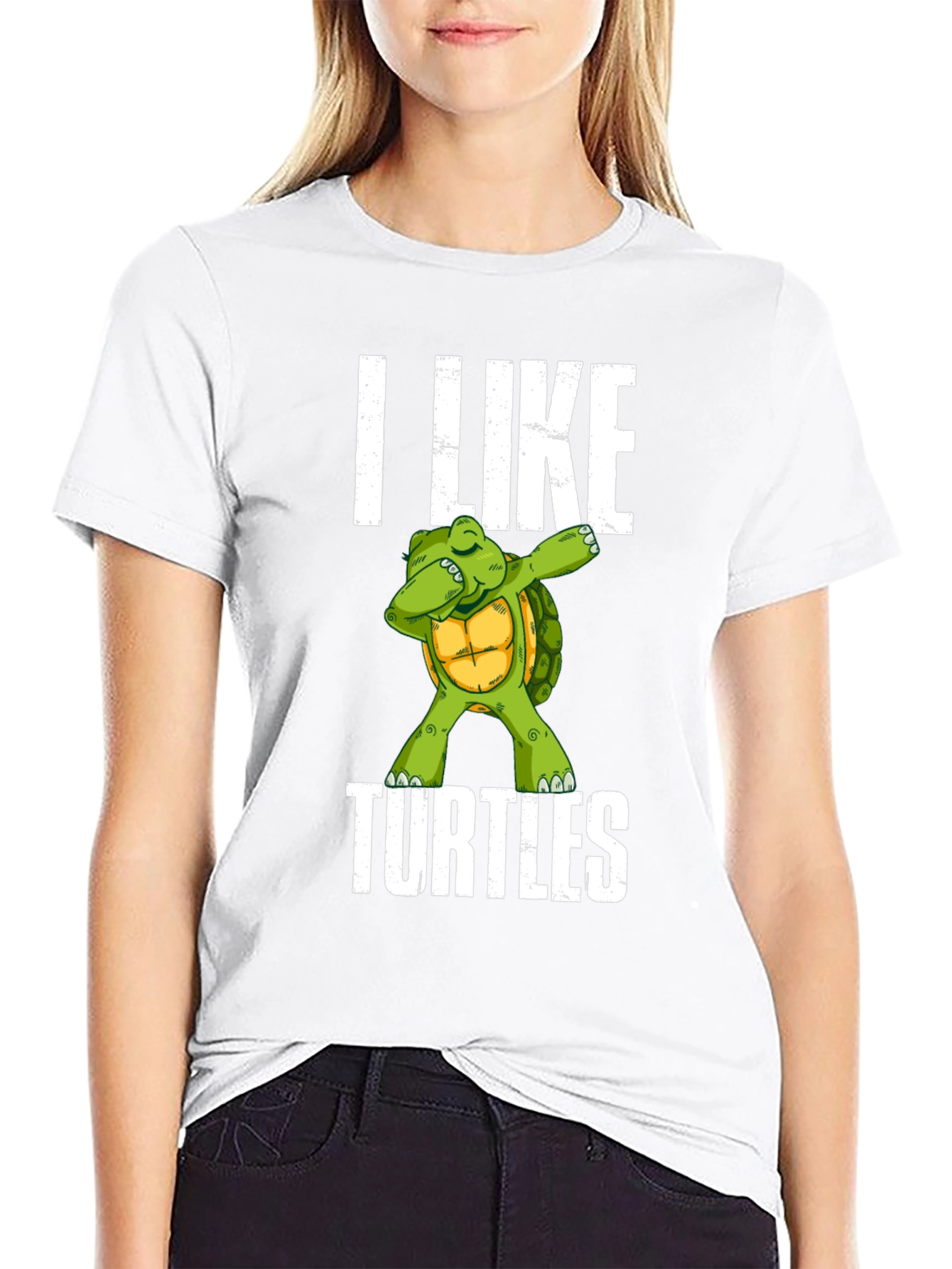 I Like Turtles T-Shirt - Dab Turtle Design