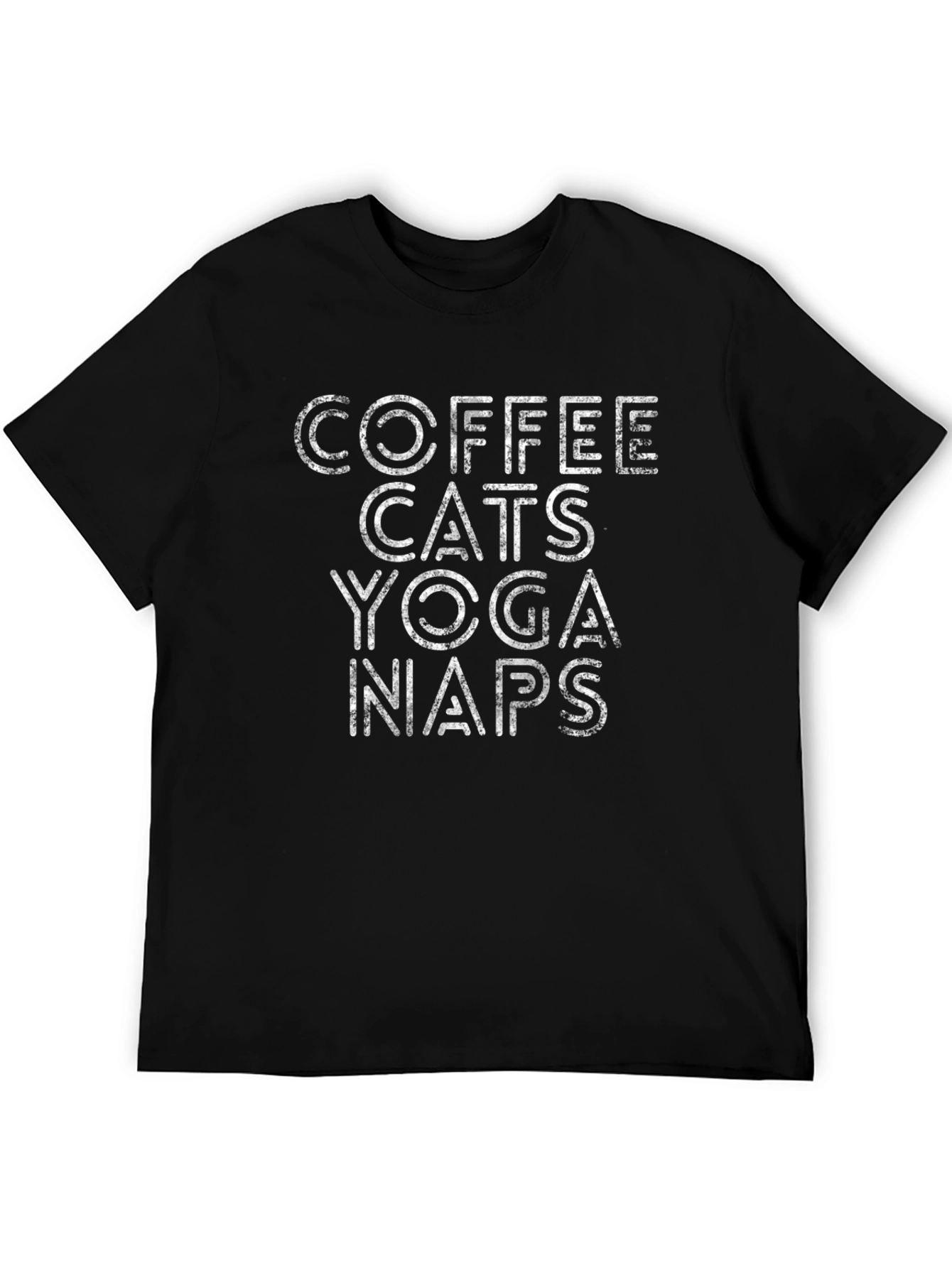 Coffee Cats Yoga Naps Graphic Tee