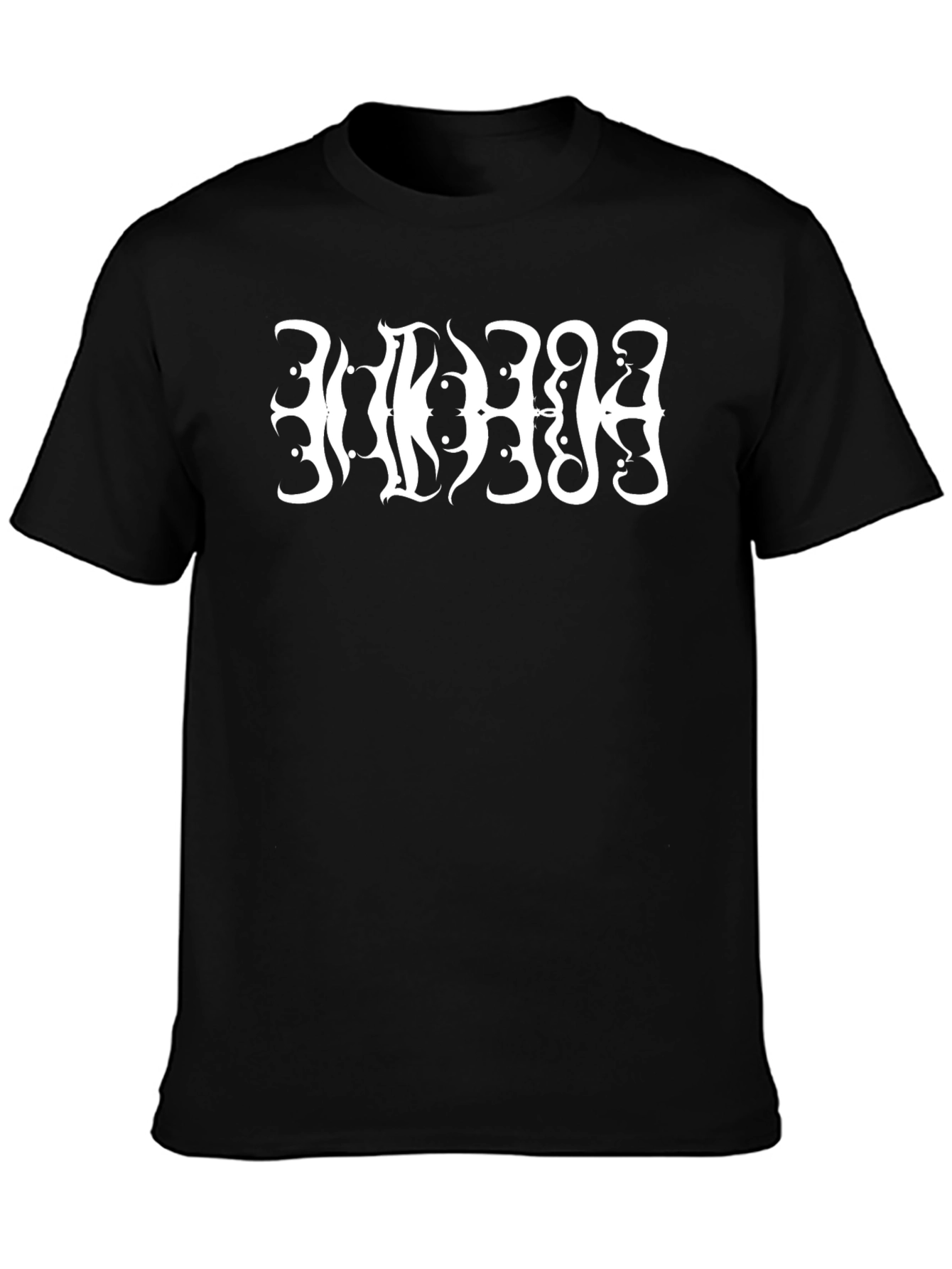 Black Metal Font T-Shirt - White Gothic Style