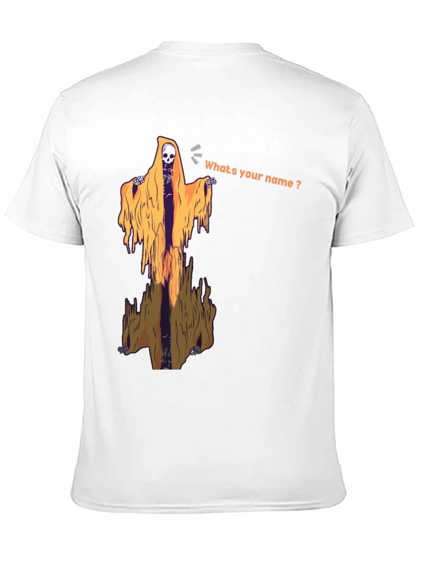 Grim Reaper Skeleton Graphic Print Black Tee
