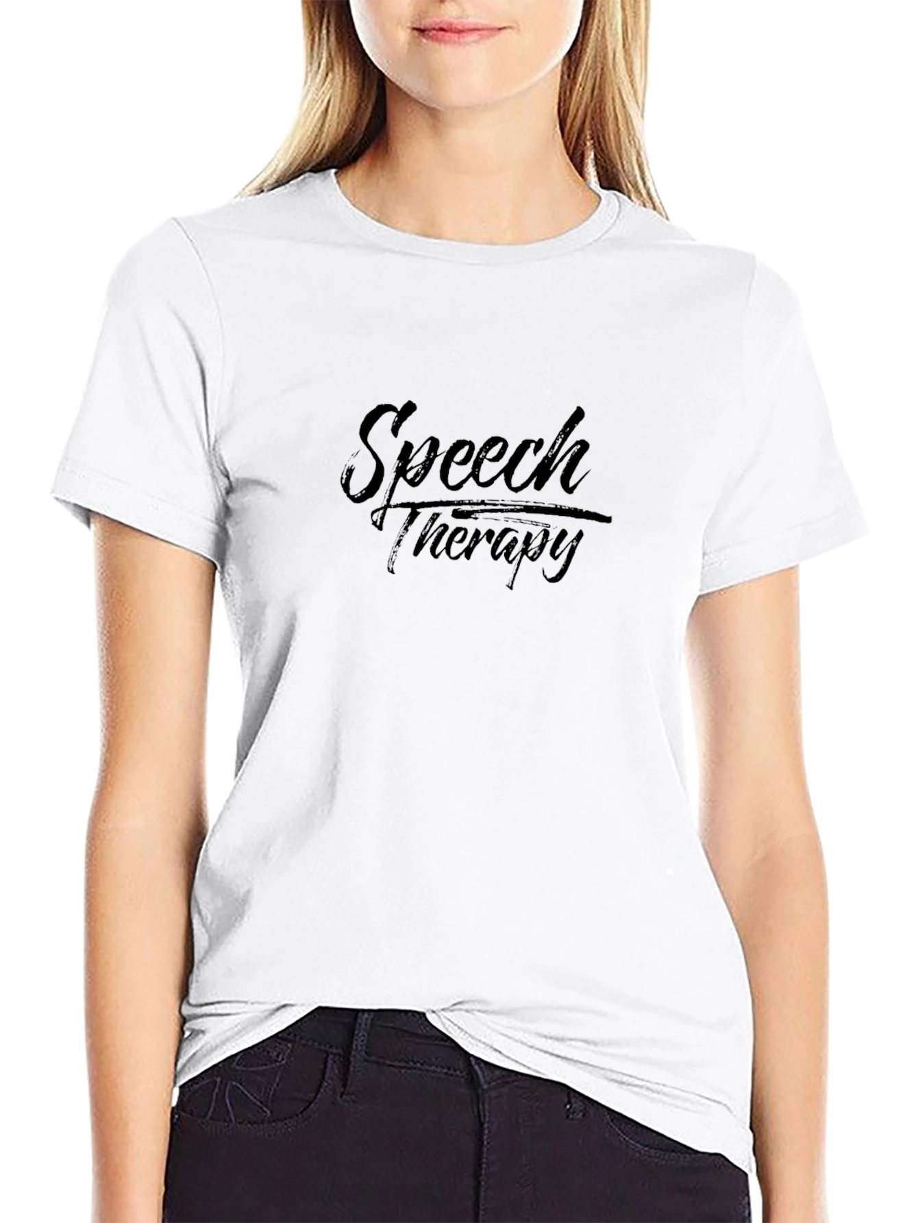 Speech Therapy T-Shirt - Black Comfortable Fit