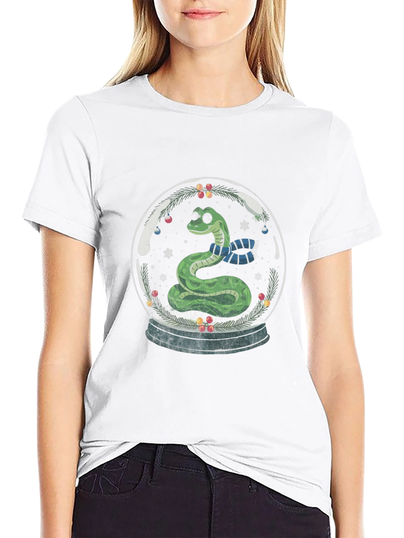Snake in Snow Globe Graphic Tee