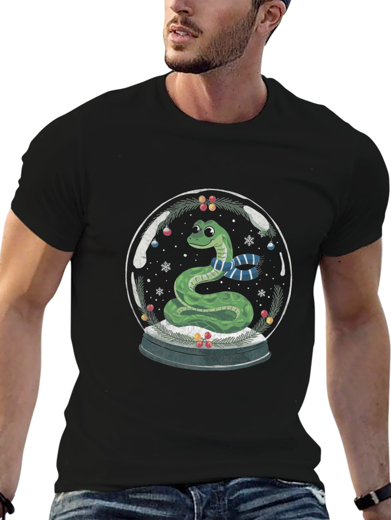 Snake in Snow Globe Graphic Tee